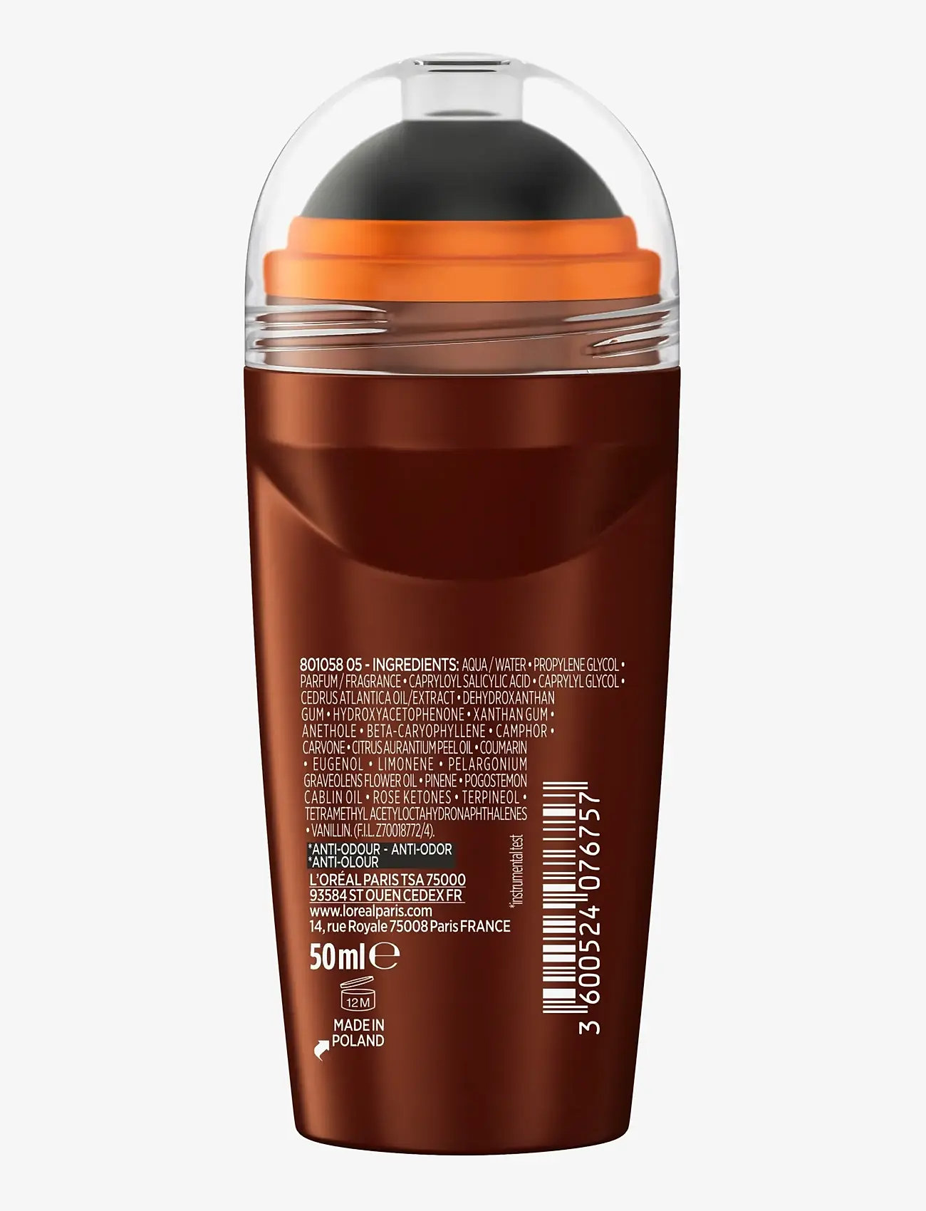 L'Oréal Paris - L'Oréal Paris Men Expert Barber Club 48H Protective Deodorant Roll On for normal skin 50 ml - roll-on - clear - 1
