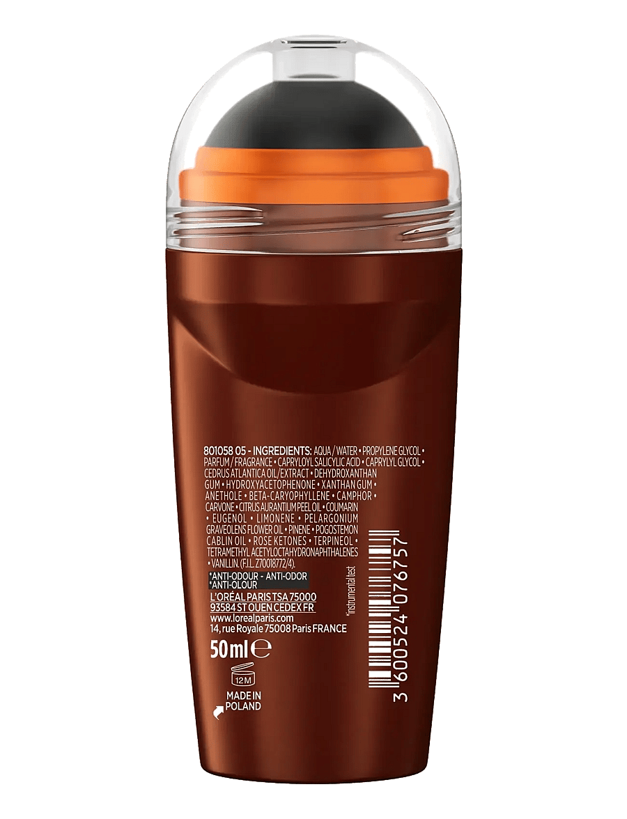 L'Oréal Paris - L'Oréal Paris Men Expert Barber Club 72H Protective Deodorant Roll On for all skin types 50ml - roll-on - clear - 1