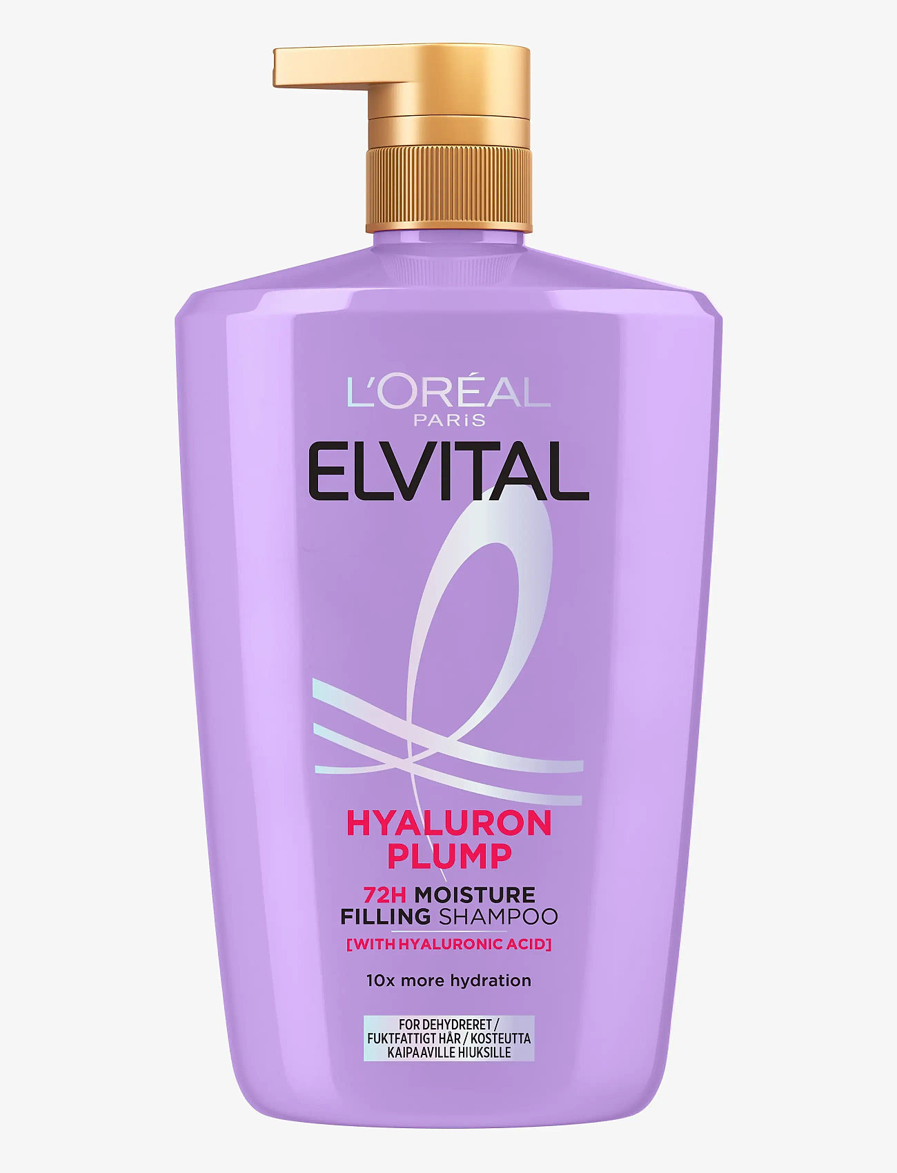 L'Oréal Paris - L'Oréal Paris Elvital Hyaluron Plump Shampoo for dehydrated hair 1000 ml - clear - 0