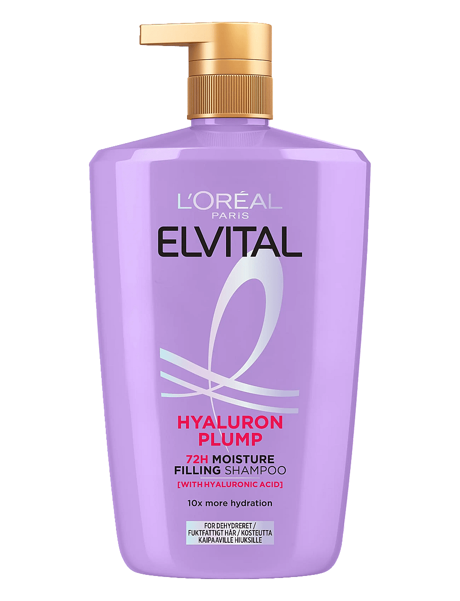 L'Oréal Paris - L'Oréal Paris Elvital Hyaluron Plump Shampoo for dehydrated hair 1000 ml - Šampoon - clear - 0