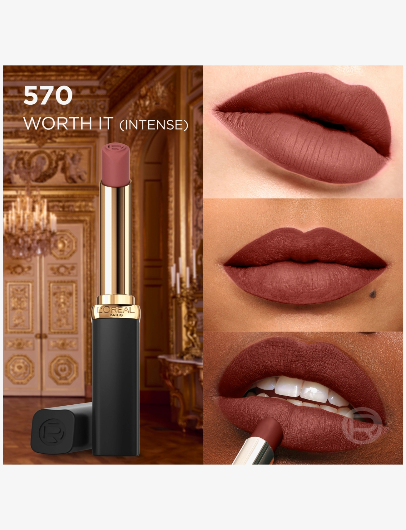L'Oréal Paris - L'Oréal Paris, Color Riche, Intense Volume Matte, Lipstick, 570 Worth It - Intense, 1.8g - makeup - worth it - intense - 2