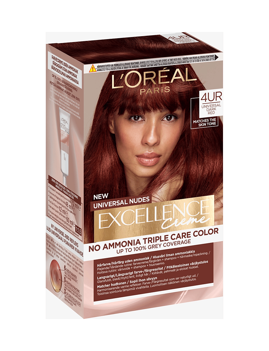 L'Oréal Paris - L'Oréal Paris, Excellence, Universal Nudes, hair color that matches all skin tones - püsijuuksevärvid - dark red - 1