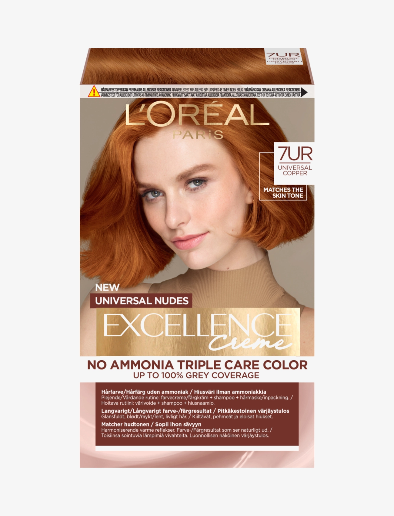 L'Oréal Paris, Excellence, Universal Nudes, Hair Color That Matches All Skin Tones, Color Behandling, Str: 1 ST