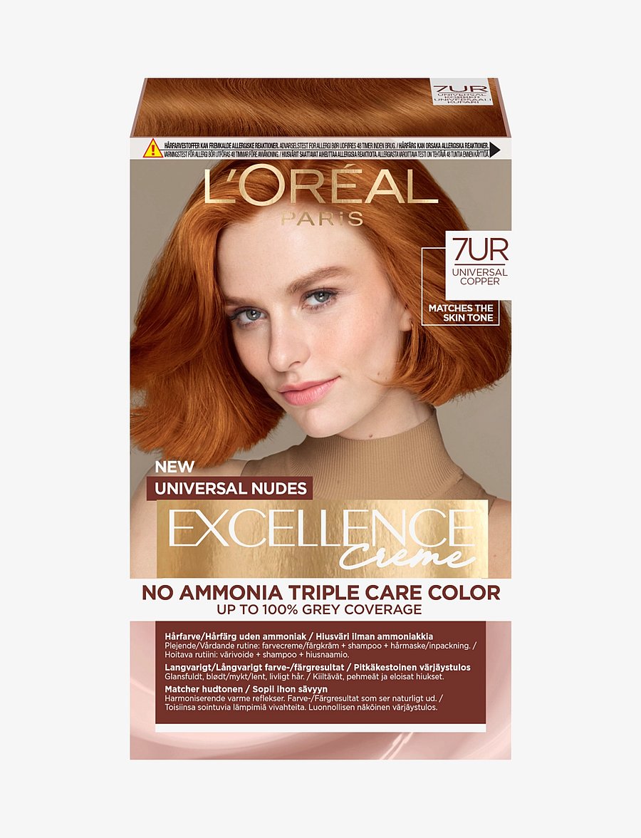 L'Oréal Paris - L'Oréal Paris, Excellence, Universal Nudes, hair color that matches all skin tones - püsijuuksevärvid - copper - 0