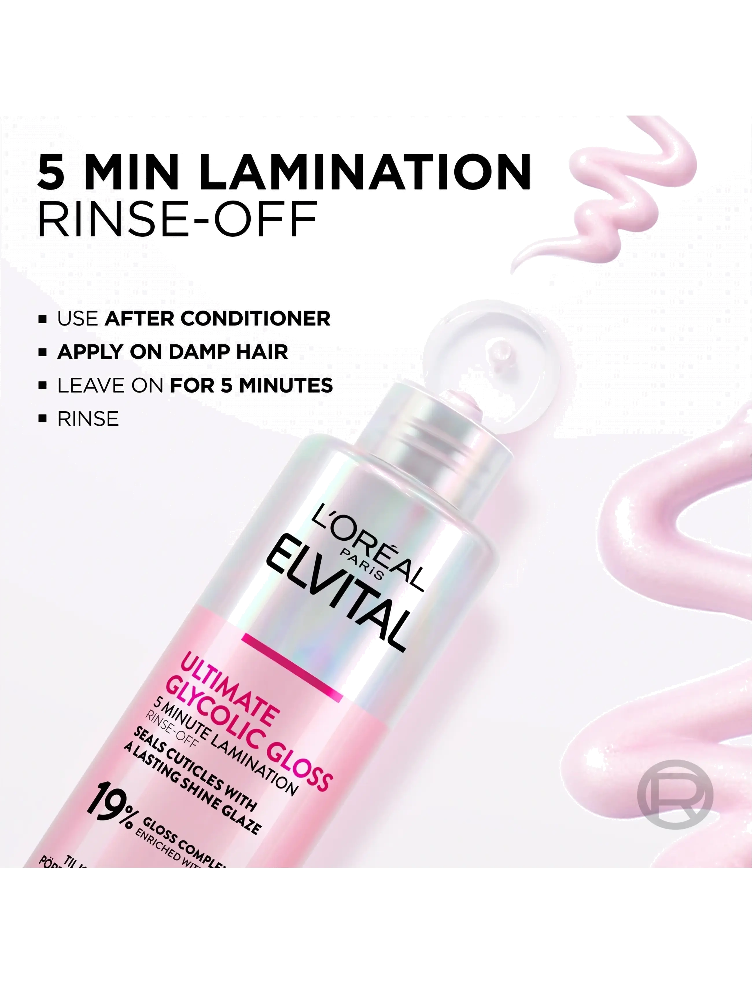L'Oréal Paris - L'Oréal Paris Elvital Ultimate Glycolic Gloss Rinse-Off Treatment for dull hair 200 ml - hårkure - glycolic gloss - 5