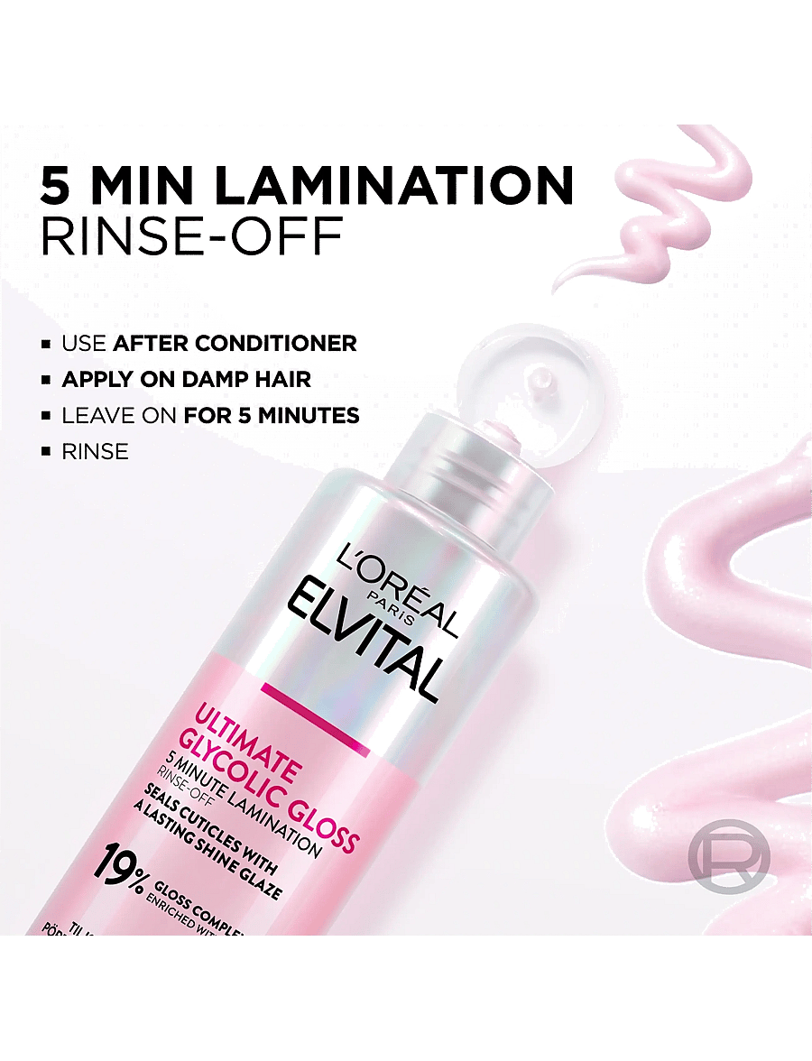 L'Oréal Paris - L'Oréal Paris Elvital Ultimate Glycolic Gloss Rinse-Off Treatment for dull hair 200 ml - hooldusvahendid - glycolic gloss - 5