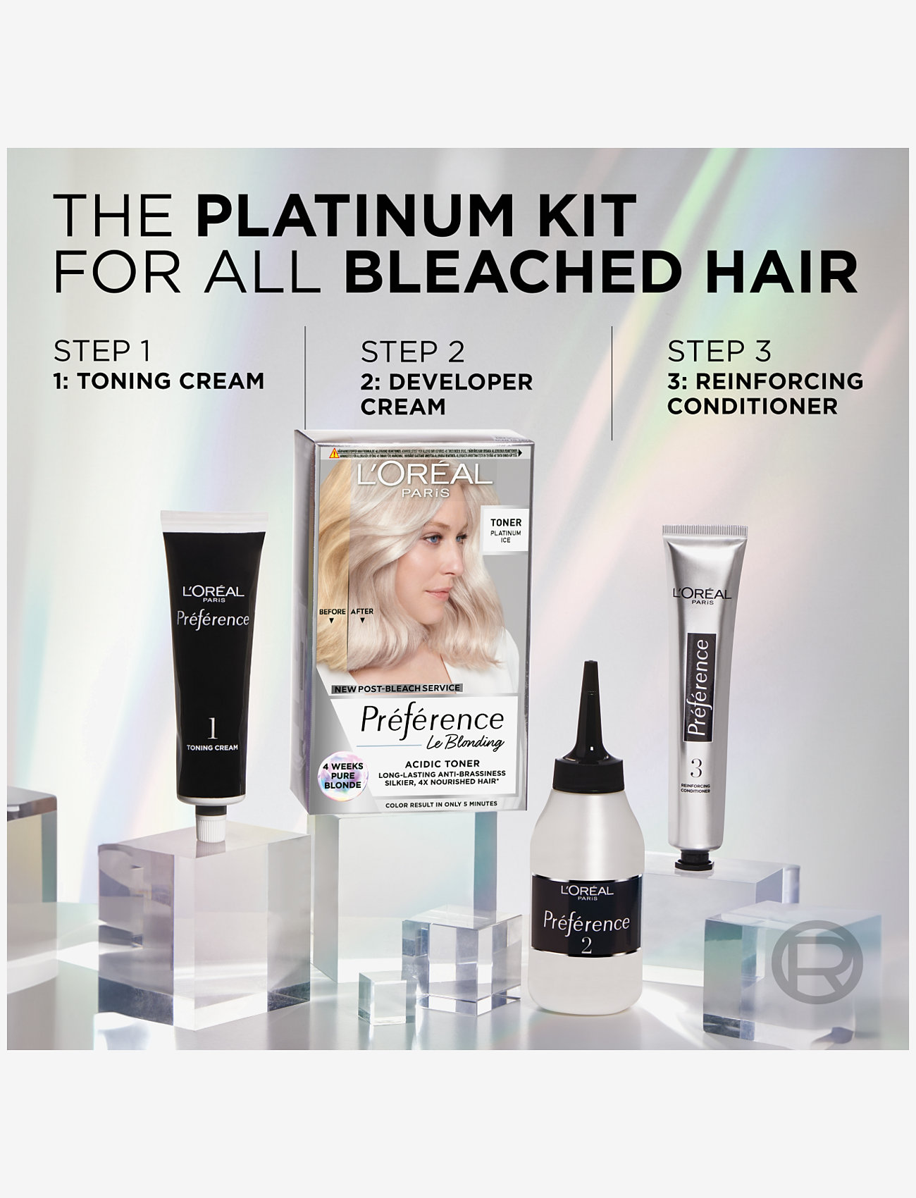 L'Oréal Paris - L'Oréal Paris Préférence Le Blonding Toner Platinum Ice - toning - platinum ice - 4