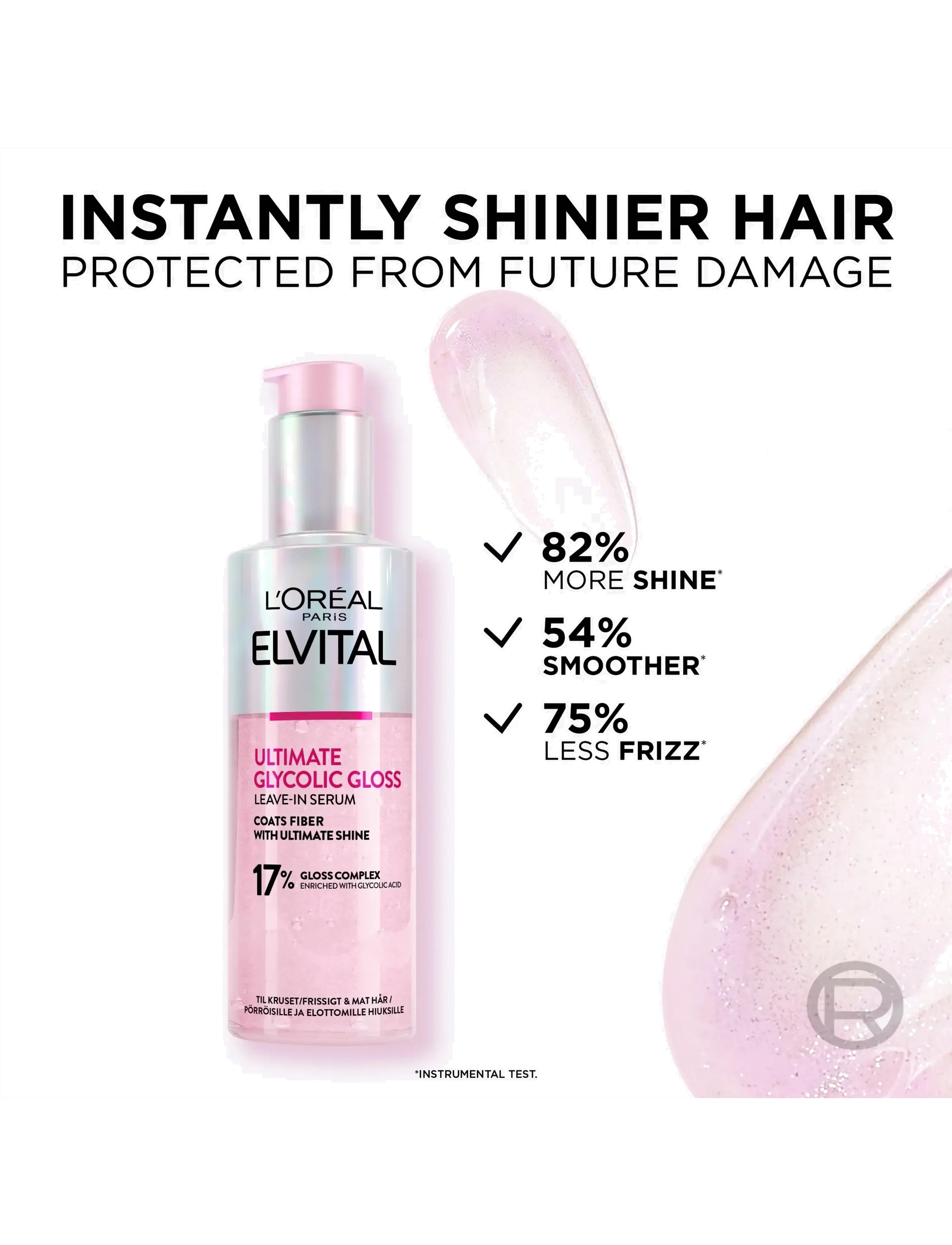 L'Oréal Paris - L'Oréal Paris Elvital Ultimate Glycolic Gloss Leave-in Serum for dull hair 150 ml - hårserum - glycolic gloss - 1