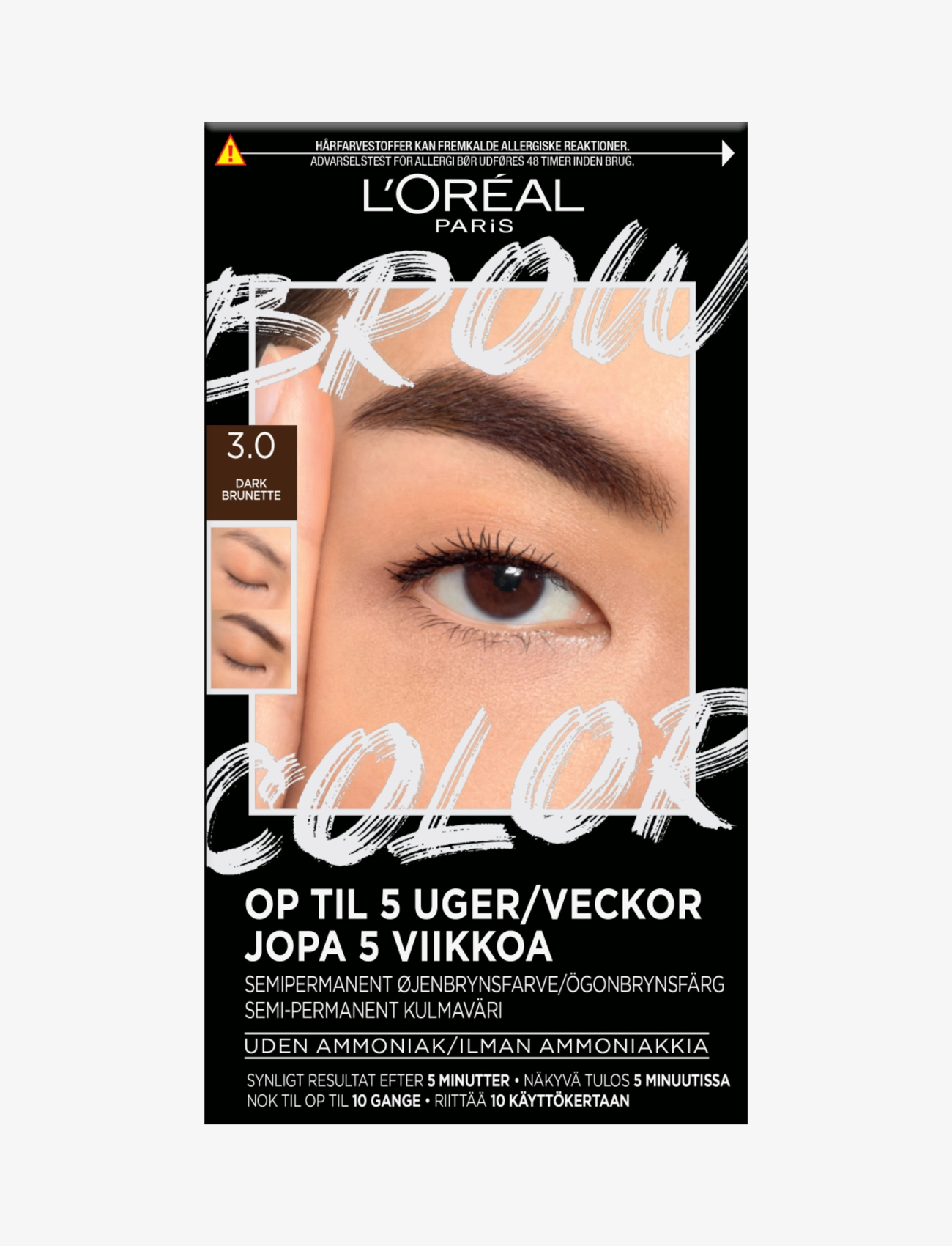 L'Oréal Paris L'Oréal Paris, Brow Color, Semi-permanent eyebrow color, 3.0 Dark Brunette, 30ml - Skønhed - DARK BRUNETTE / brown