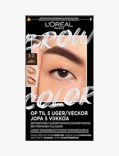 L'OréAl Paris, Brow Color, Semi-Permanent Eyebrow Color, 3.0 Dark Brunette, 30ml - Farver Til øJenbryn Og øJenvipper
