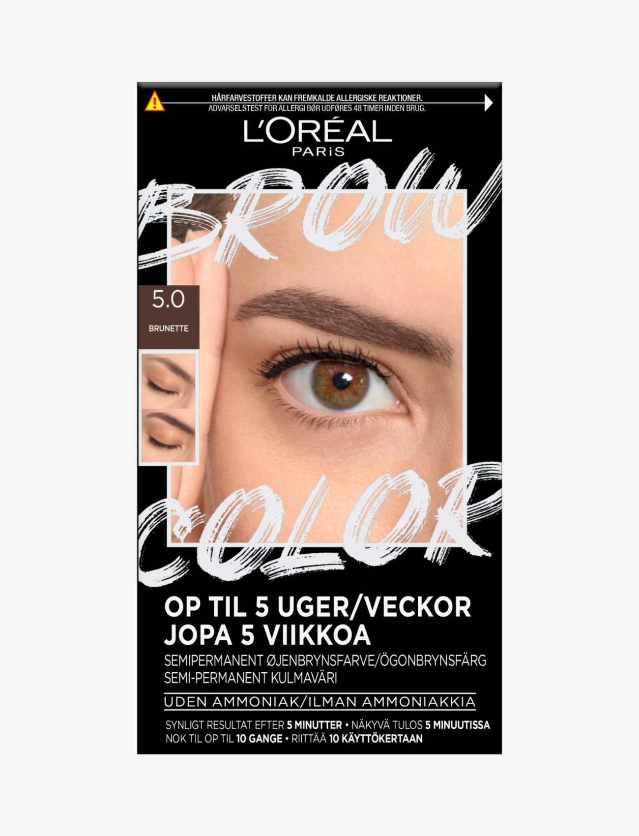 L'Oréal Paris L'Oréal Paris, Brow Color, Semi-permanent eyebrow color, 5.0 Brunette, 30ml - Skønhed - BRUNETTE / brown