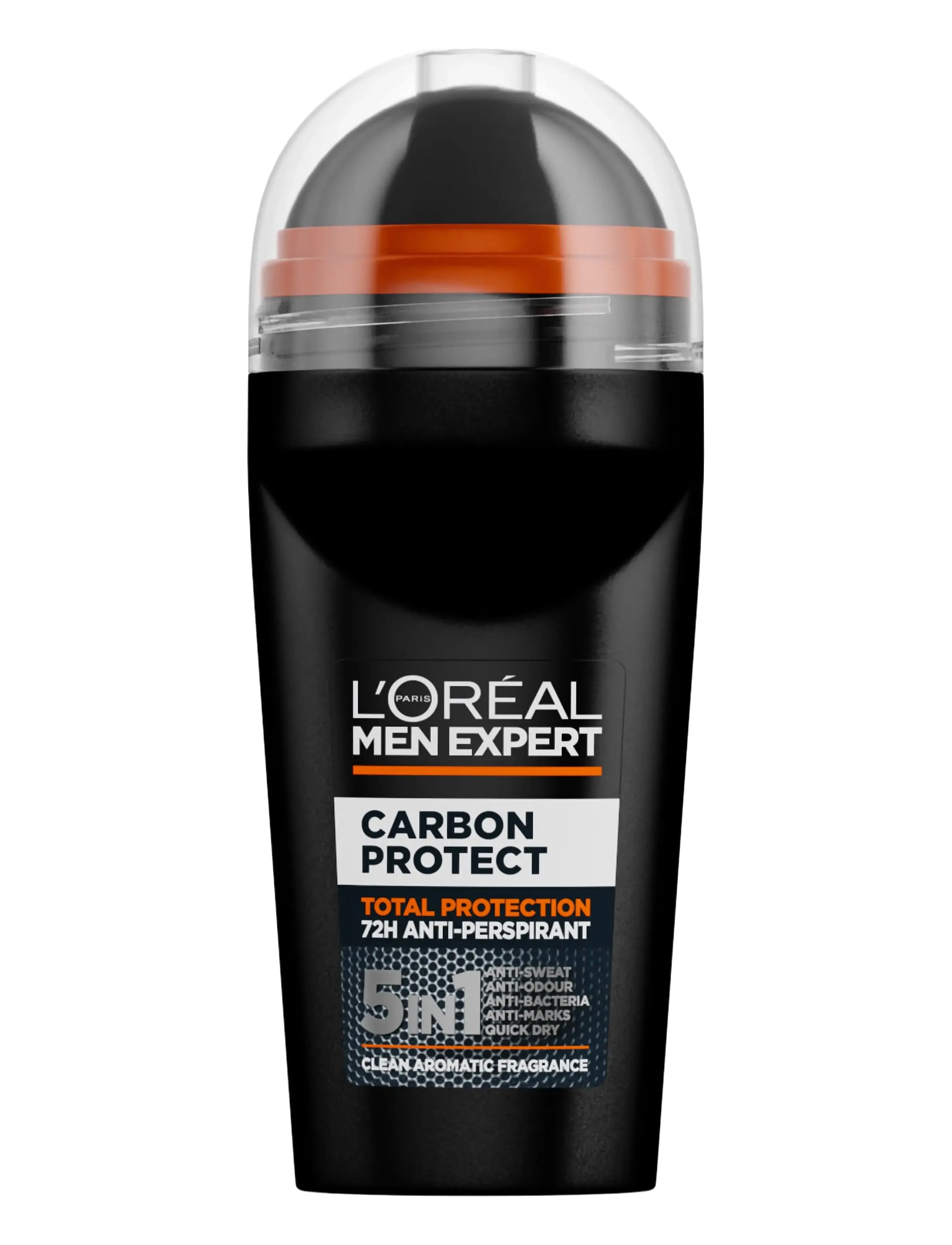 L'Oréal Paris L'Oréal Paris Men Expert Carbon Protect Total Protection 72H Anti-Perspirant Deodorant Roll On 100ml - Deodoranter - CLEAR / undefined