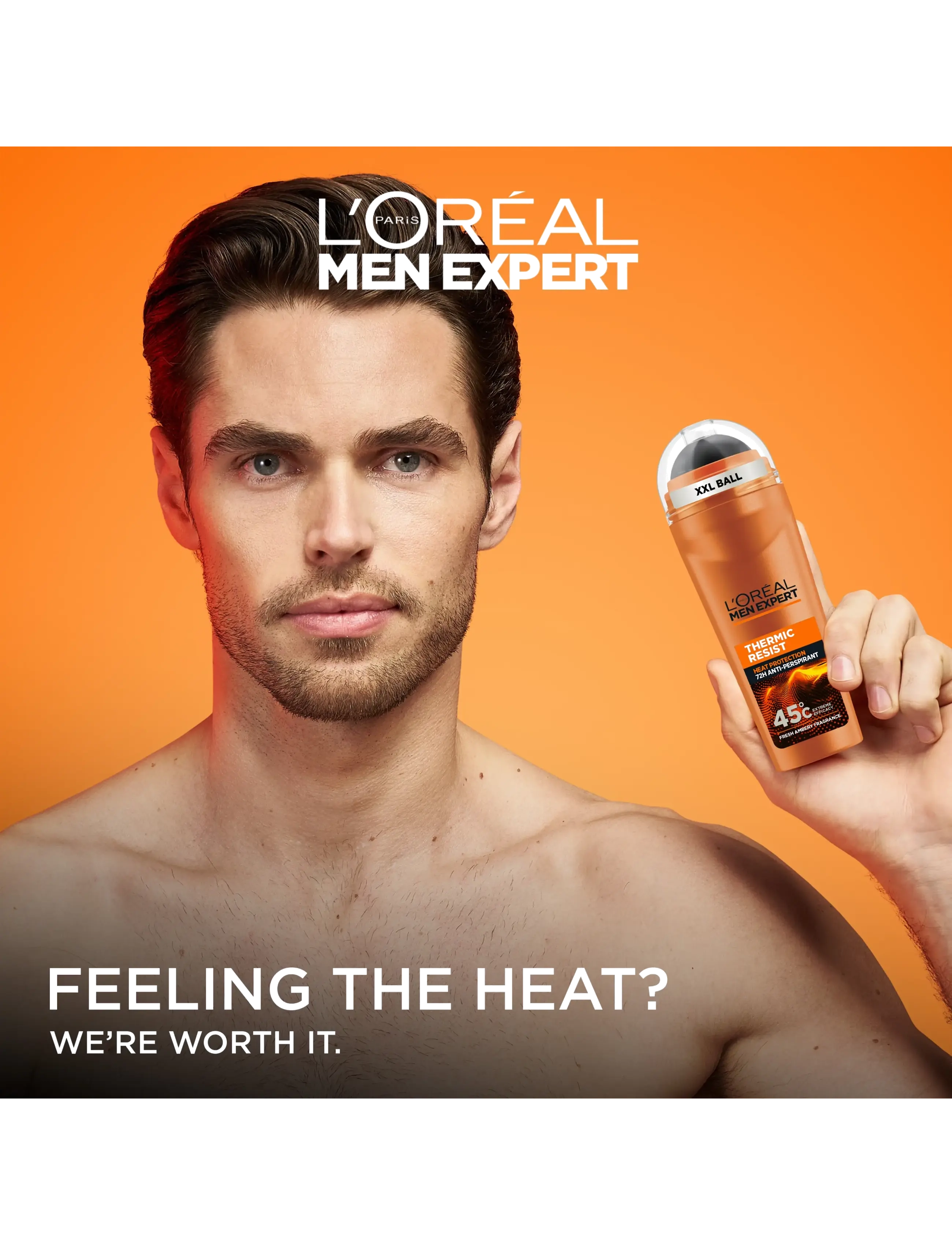 L'Oréal Paris - Men Expert Thermic Resist Heat Protection 48H Anti-Perspirant Deodorant Roll On 100 ml - deo roll-on - clear - 4