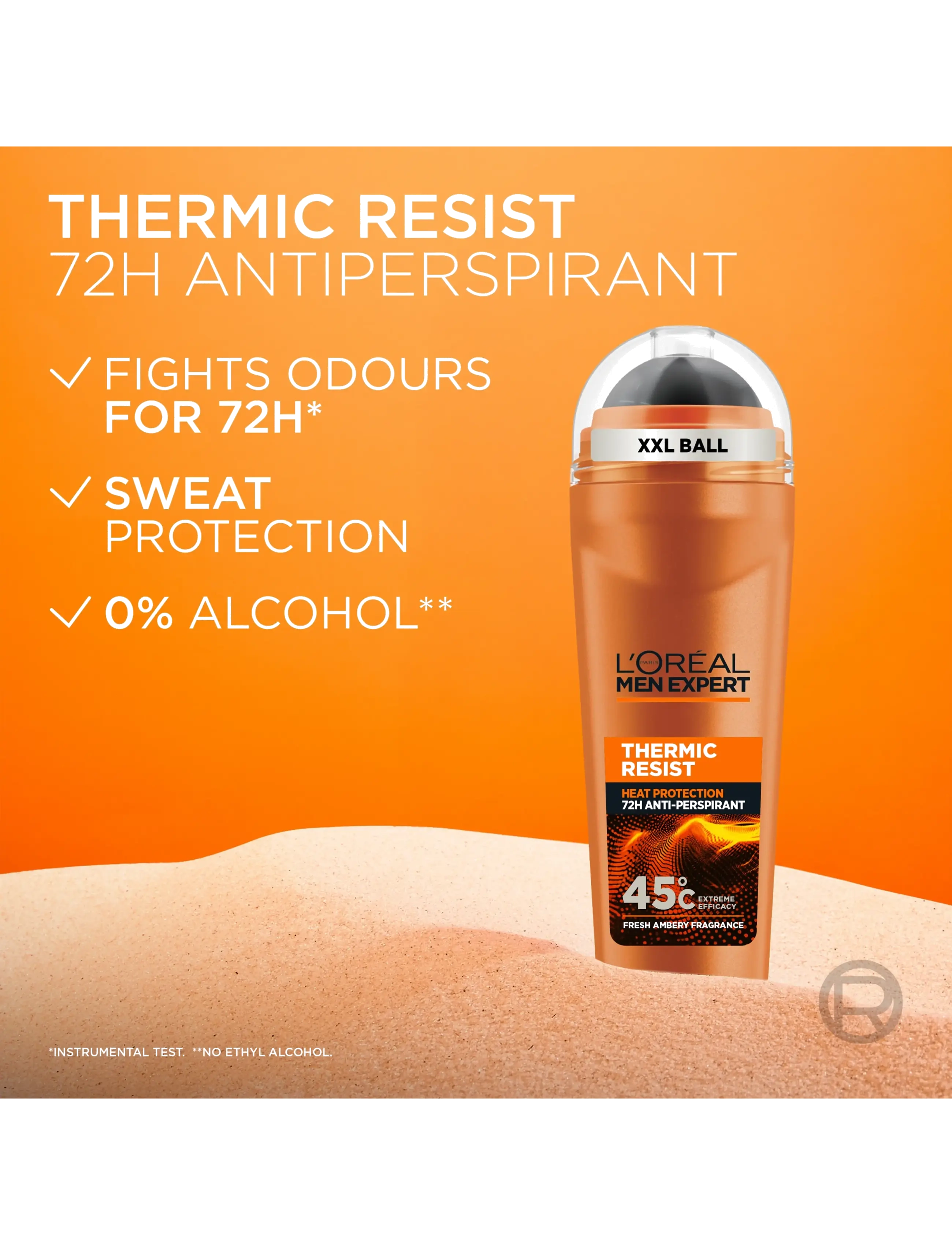 L'Oréal Paris - Men Expert Thermic Resist Heat Protection 48H Anti-Perspirant Deodorant Roll On 100 ml - deo roll-on - clear - 5