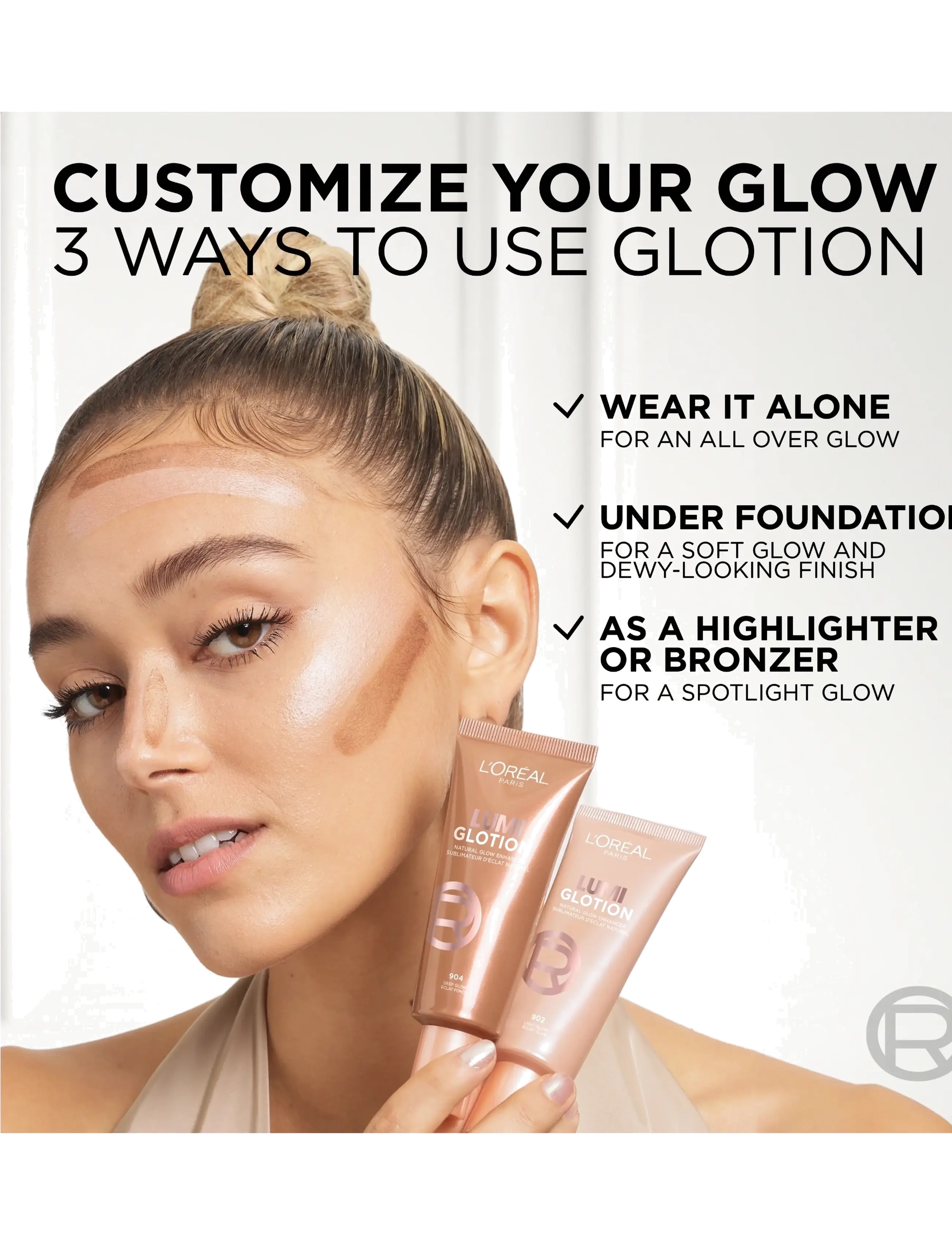 L'Oréal Paris - L'Oréal Paris Lumi Glotion Highlighter 902 Light Glow 40ml - makeup - light glow light glow - 4