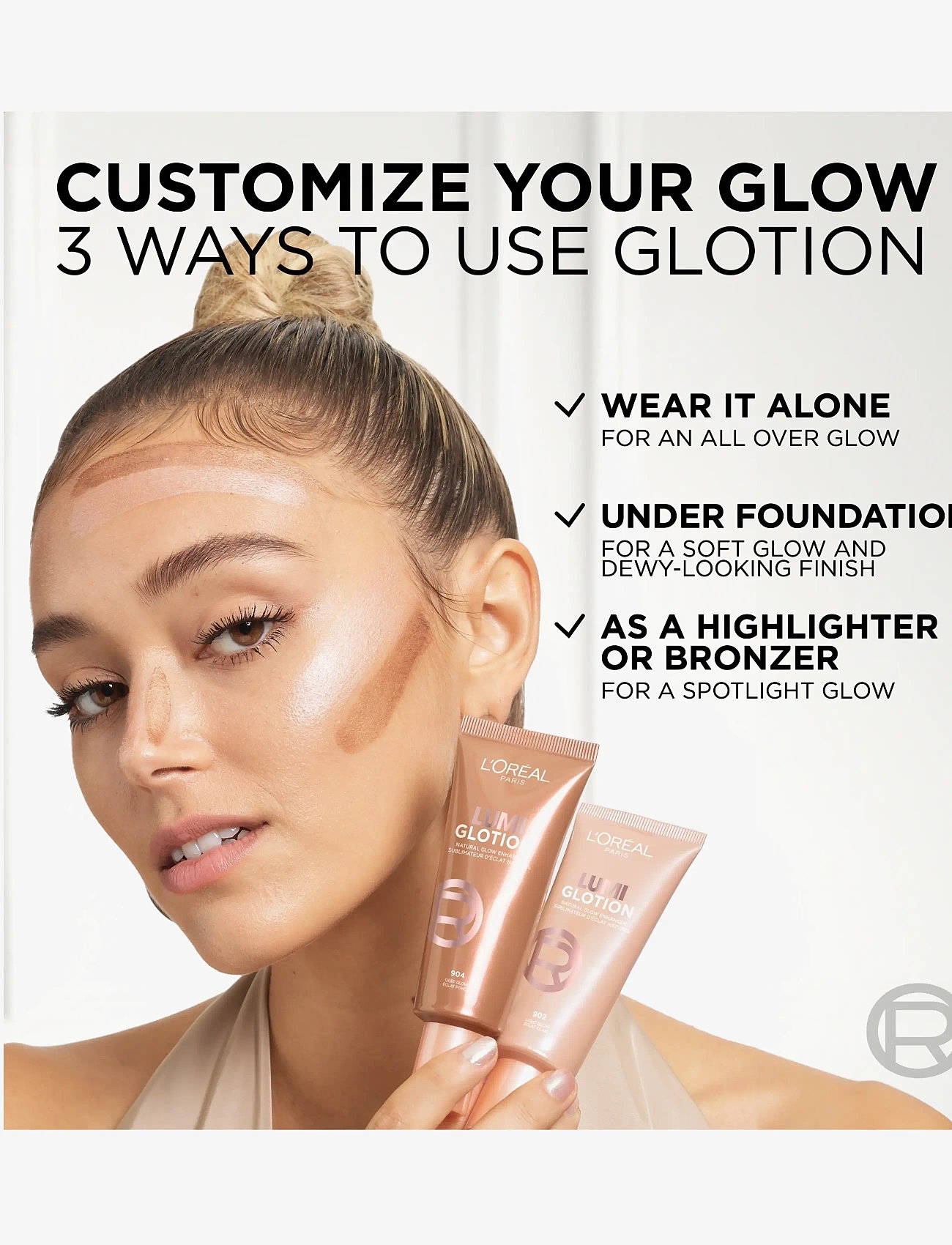 L'Oréal Paris - L'Oréal Paris Lumi Glotion Highlighter 903 Medium Glow 40ml - smink - medium glow medium glow - 4