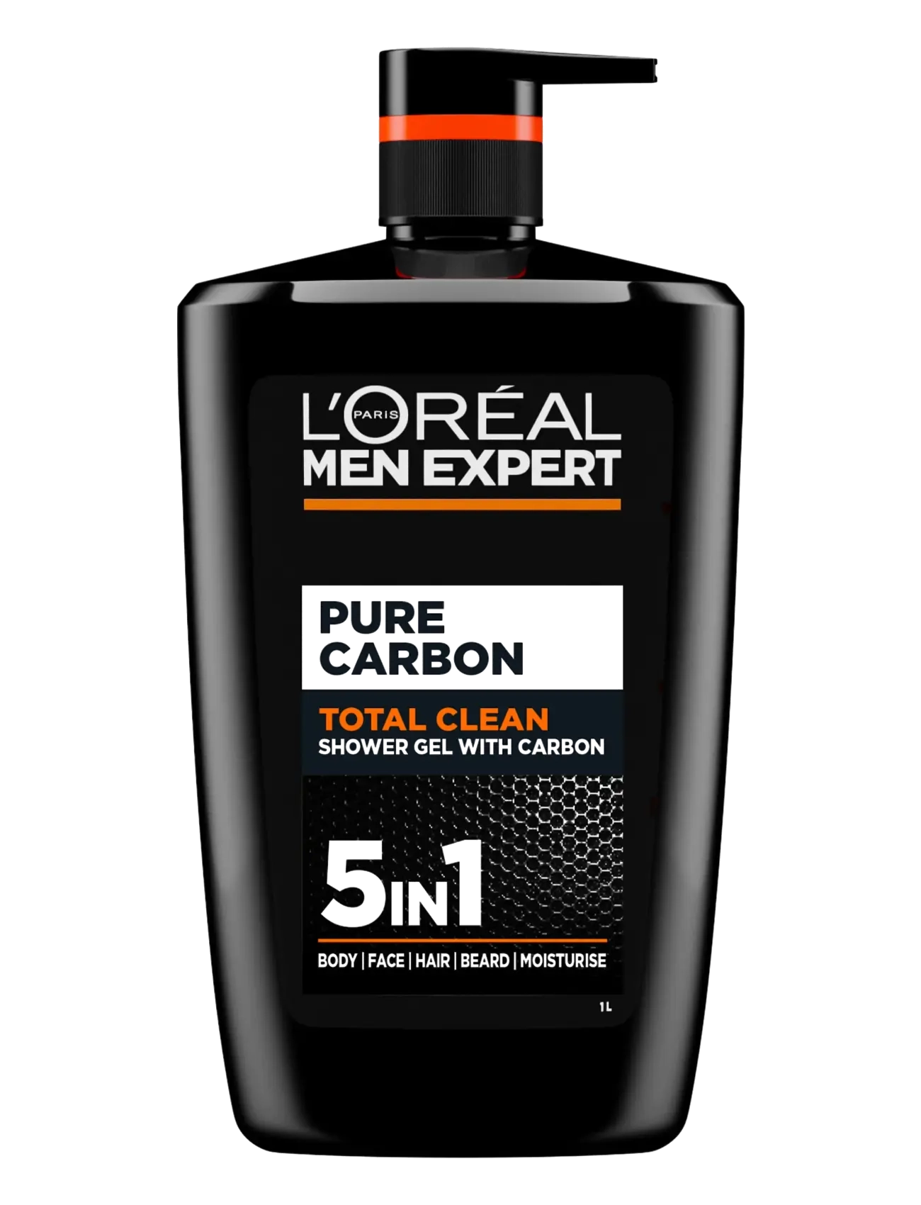 L'Oréal Paris L'Oréal Paris Men Expert Pure Carbon Total Clean Carbon Shower Gel for normal skin 1000 ml - Keha - N/A / clear