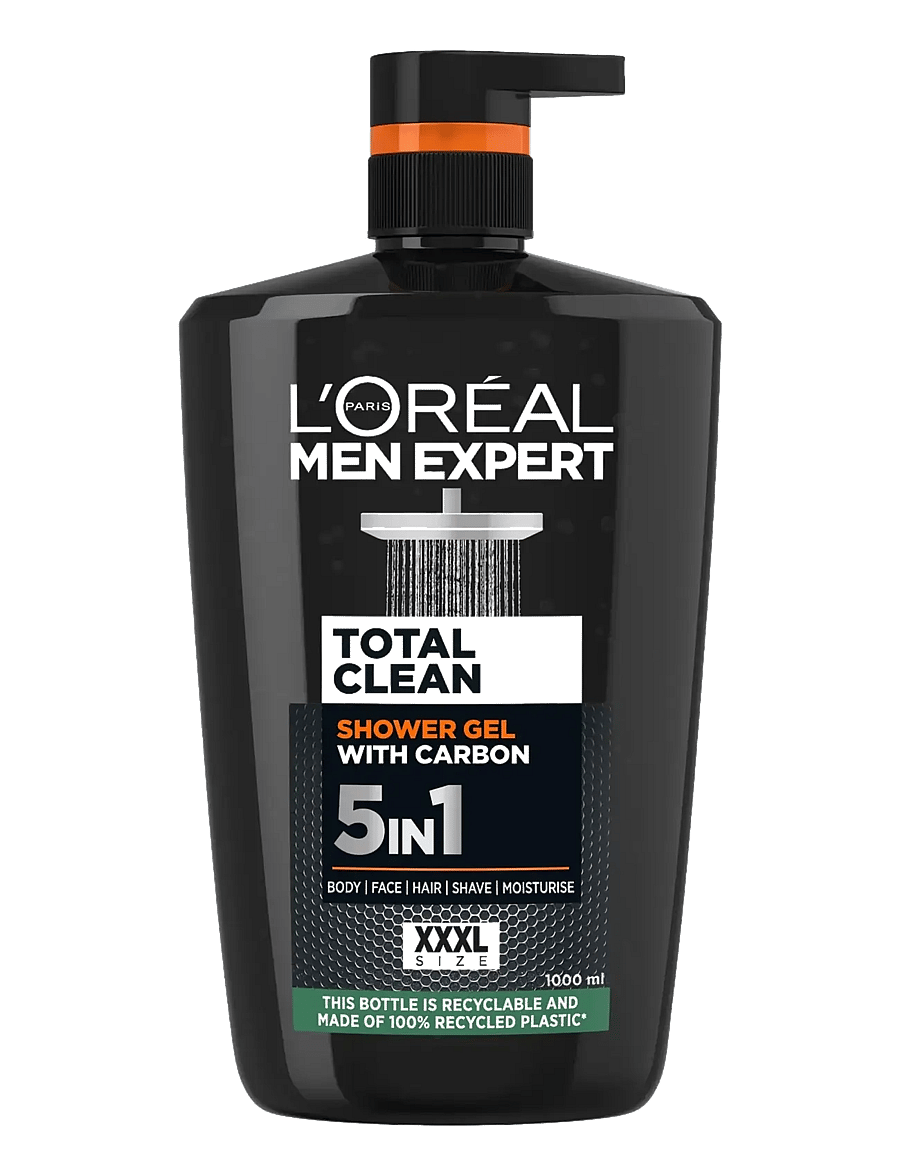L'Oréal Paris - L'Oréal Paris Men Expert Pure Carbon Total Clean Carbon Shower Gel for normal skin 1000 ml - n/a - 0