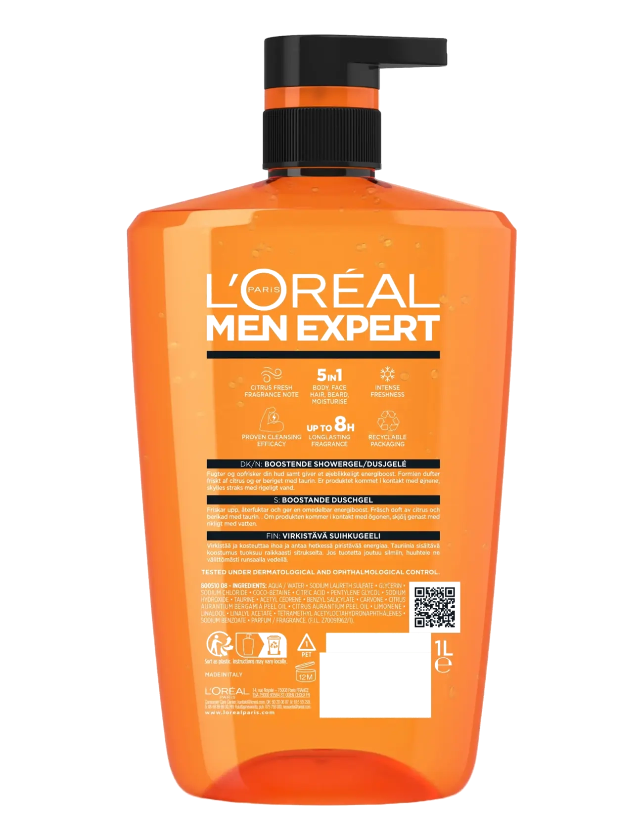 L'Oréal Paris - L'Oréal Men Expert Hydra Energetic Wake Up Effect Taurine Shower Gel for all skin types 1000 ml - vann ja dušš - n/a - 3