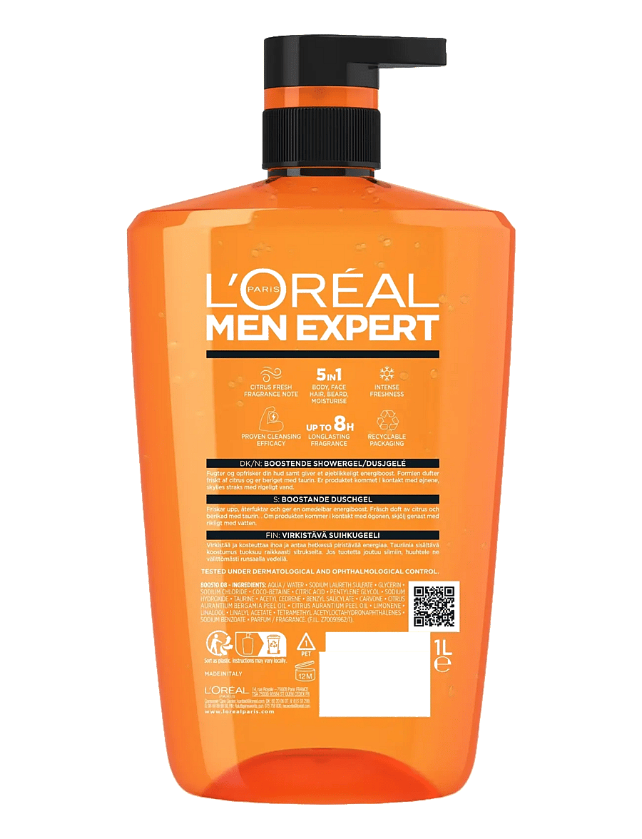 L'Oréal Paris - L'Oréal Men Expert Hydra Energetic Wake Up Effect Taurine Shower Gel for all skin types 1000 ml - vann ja dušš - n/a - 3