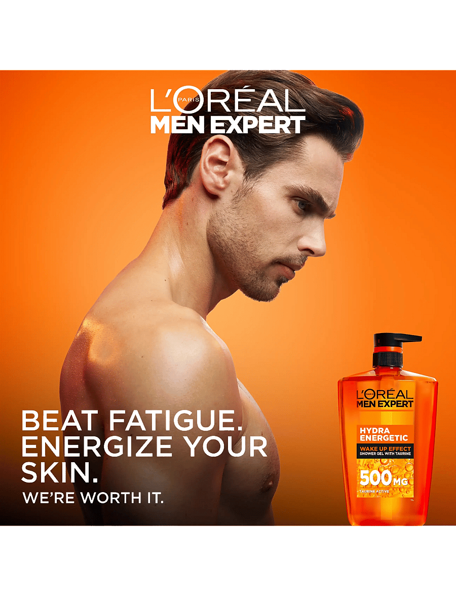 L'Oréal Paris - L'Oréal Men Expert Hydra Energetic Wake Up Effect Taurine Shower Gel for all skin types 1000 ml - vann ja dušš - n/a - 5