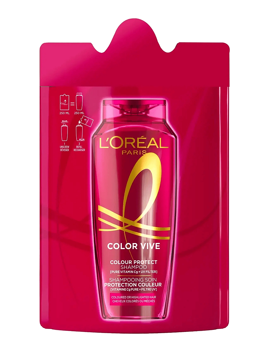 L'Oréal Paris - L'Oréal Paris Elvital Color Vive Shampoo Refill for colored hair 250 ml - juuksehoolduse täitepakendid - clear - 0