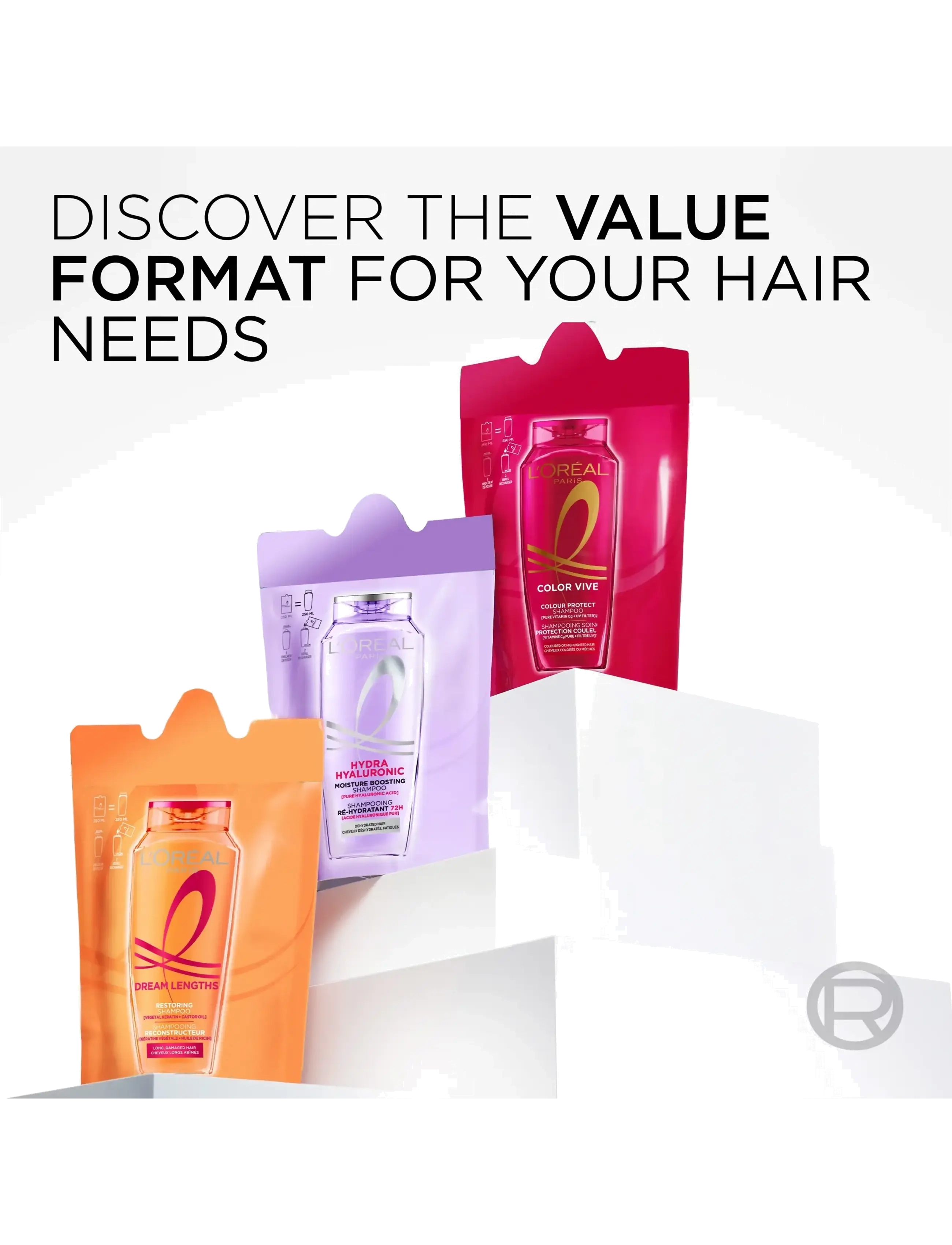 L'Oréal Paris - L'Oréal Paris Elvital Color Vive Shampoo Refill for colored hair 250 ml - juuksehoolduse täitepakendid - clear - 1