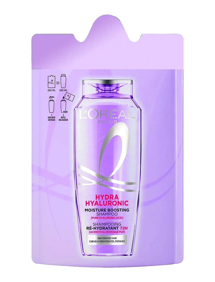 L'Oréal Paris - L'Oréal Paris Elvital Hyaluron Plump Shampoo Refill for dehydrated hair 250 ml - juuksehoolduse täitepakendid - clear - 0