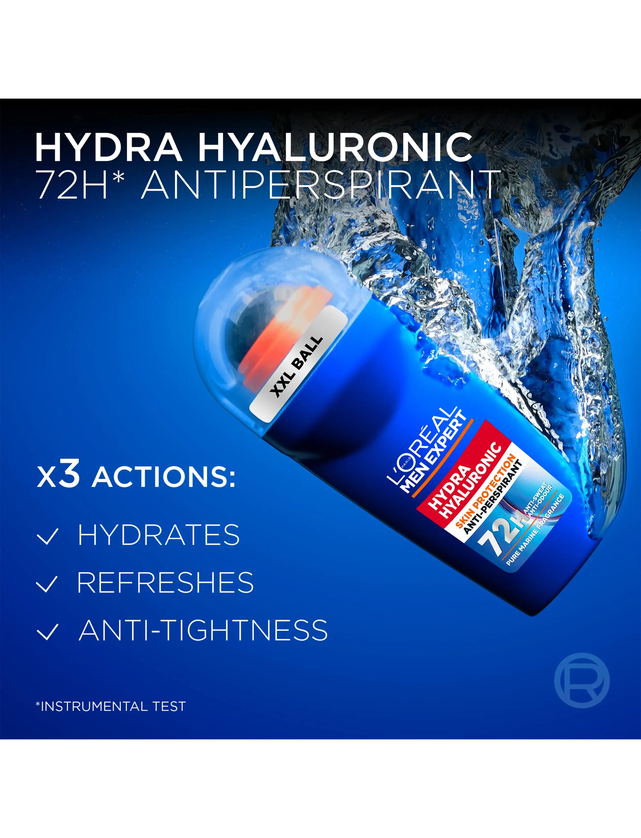 L'Oréal Paris - L'Oréal Paris Men Expert Hydra Hyaluronic Deodorant Roll On for normal skin 50 ml - roll on deoer - clear - 4