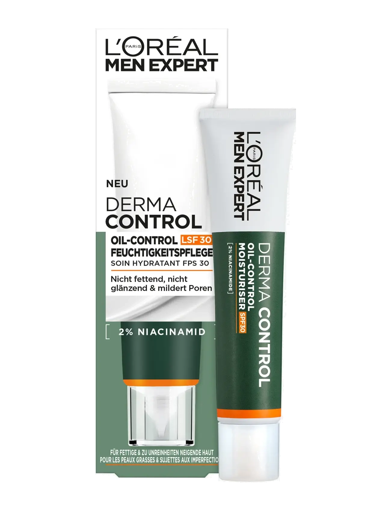 L'Oréal Paris - L'Oréal Paris Men Expert Derma Control Oil-Control Moisturiser SPF30 for sensitive skin 40 ml - rakagjafar - clear - 1