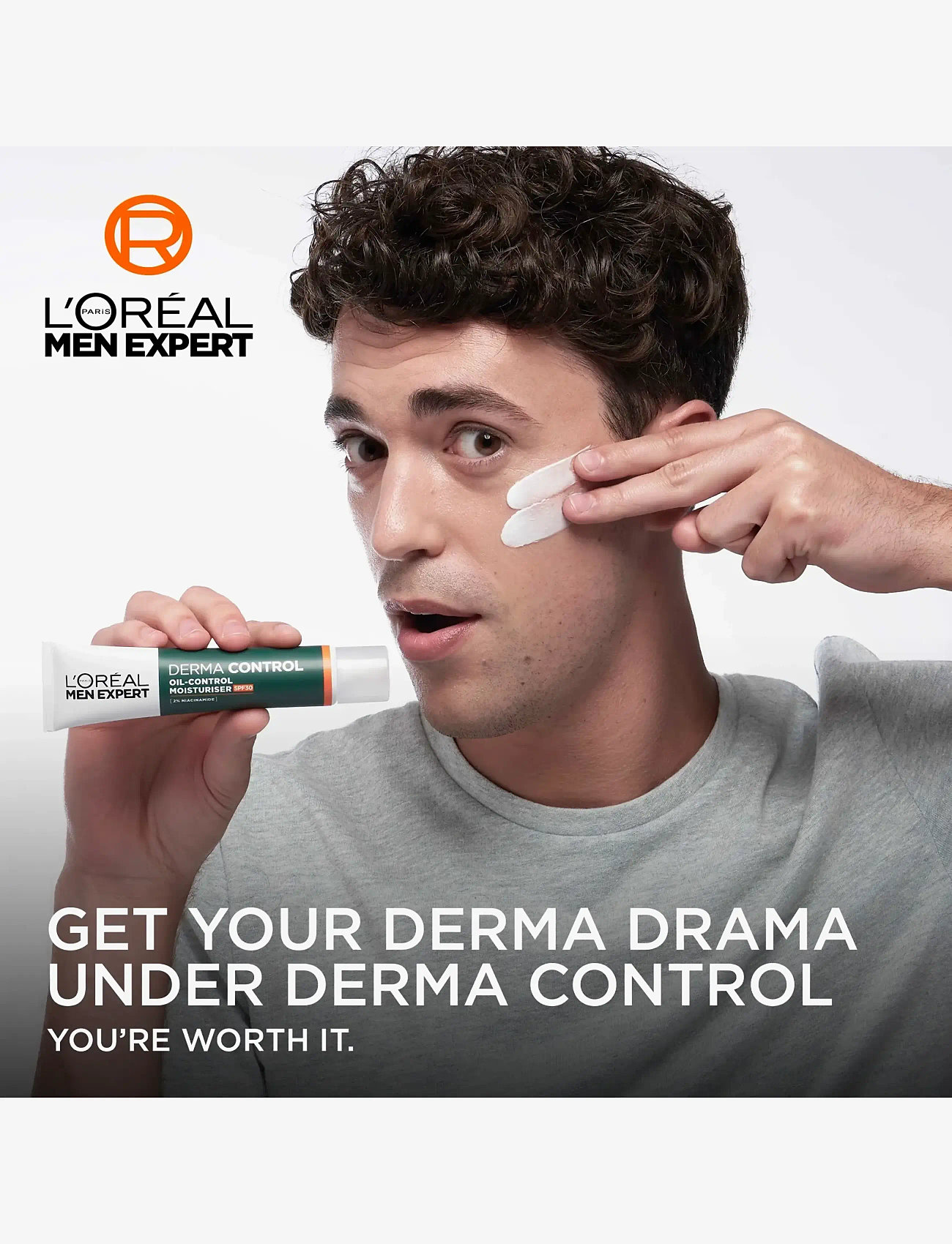 L'Oréal Paris - L'Oréal Paris Men Expert Derma Control Oil-Control Moisturiser SPF30 for sensitive skin 40 ml - clear - 2
