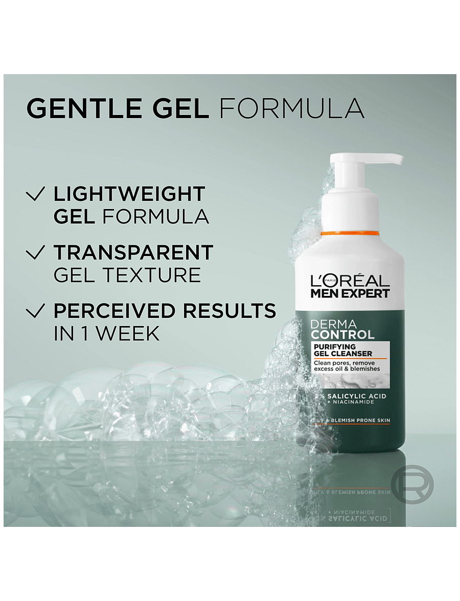 L'Oréal Paris - L'Oréal Paris Men Expert Derma Control Oil-Control Moisturiser SPF30 for sensitive skin 40 ml - clear - 4