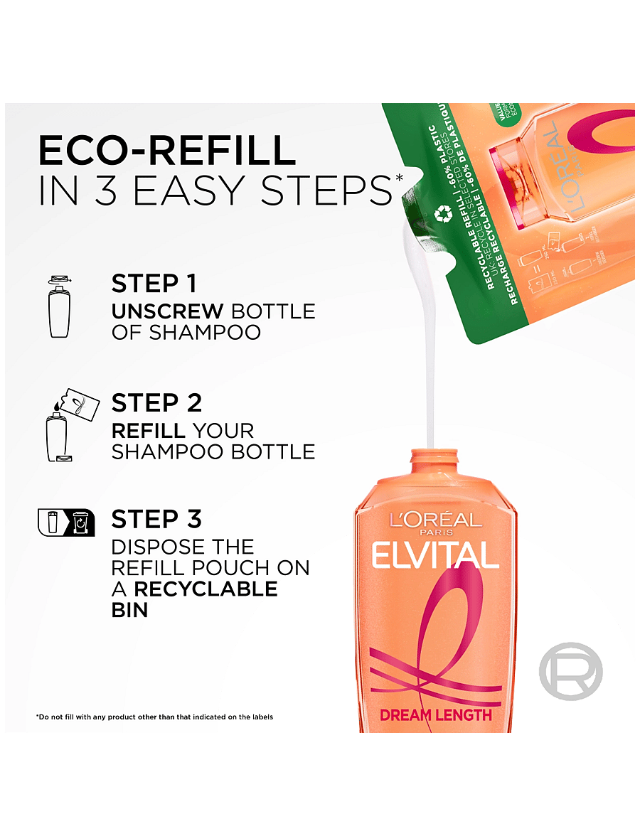 L'Oréal Paris - L'Oréal Paris Elvital Dream Length Shampoo Refill for long hair 500 ml - clear - 1