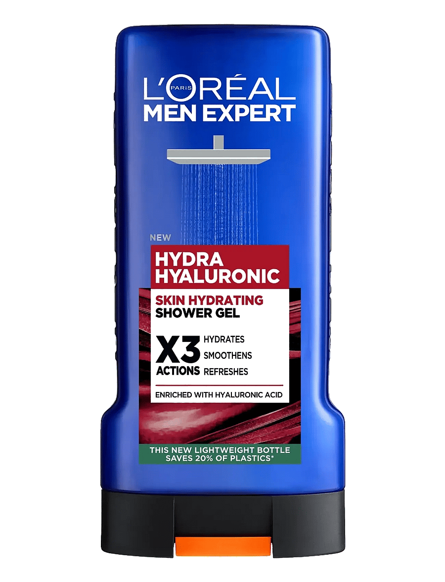 L'Oréal Paris - L'Oréal Paris Men Expert Hydra Hyaluronic Shower Gel for normal skin 300 ml - vann ja dušš - clear - 1