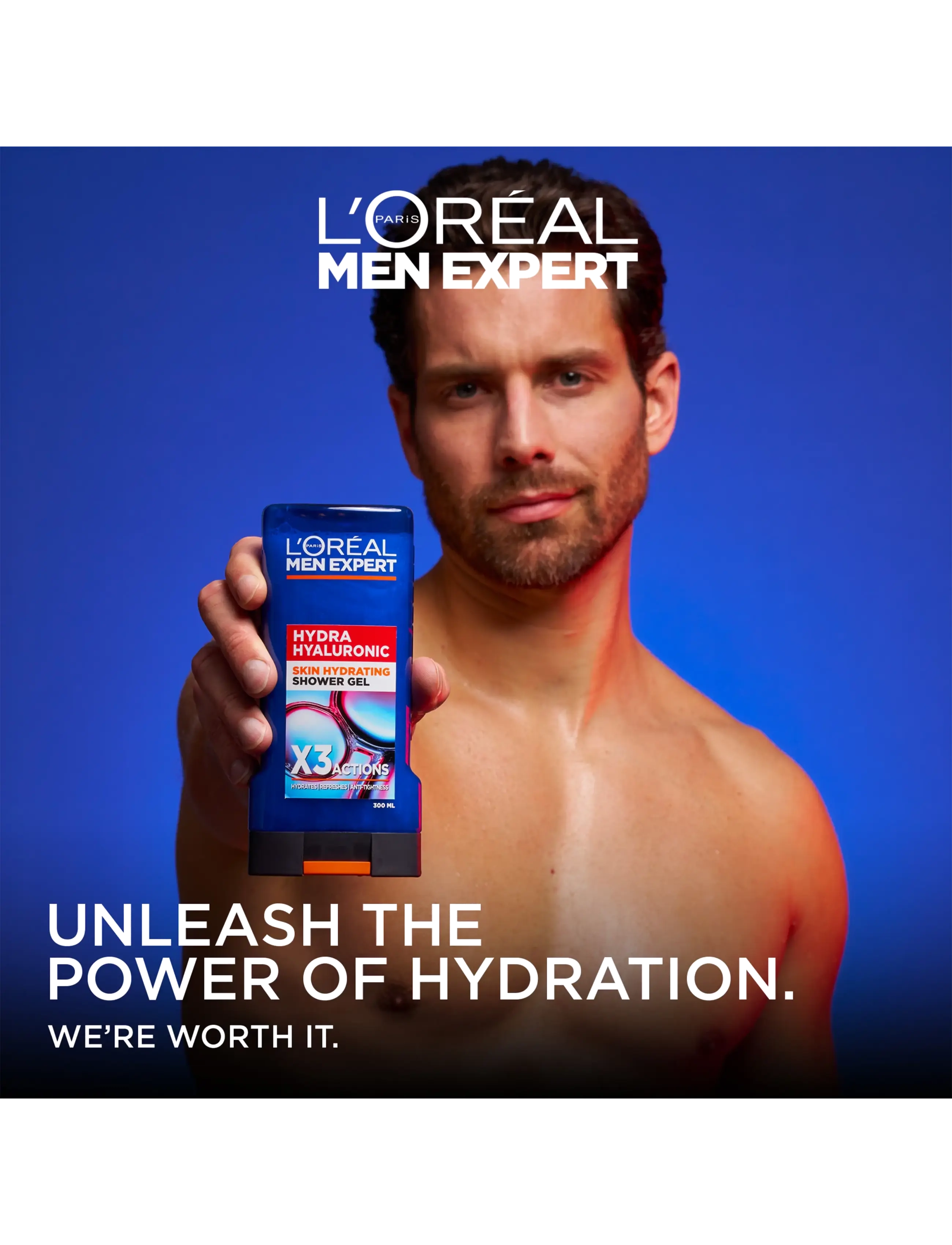 L'Oréal Paris - L'Oréal Paris Men Expert Hydra Hyaluronic Shower Gel for normal skin 300 ml - shower gels - clear - 4