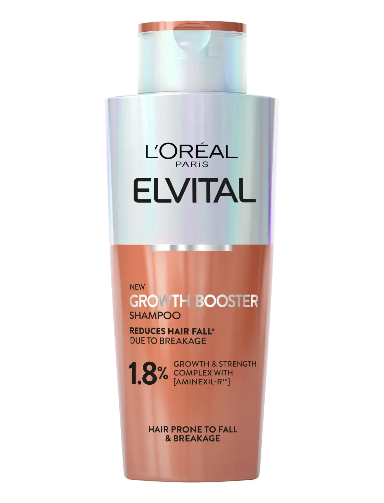 L'Oréal Paris Elvital Growth Booster Shampoo Against Hair Loss 200 Ml, Hårtab, Nude, Str: 200 ML