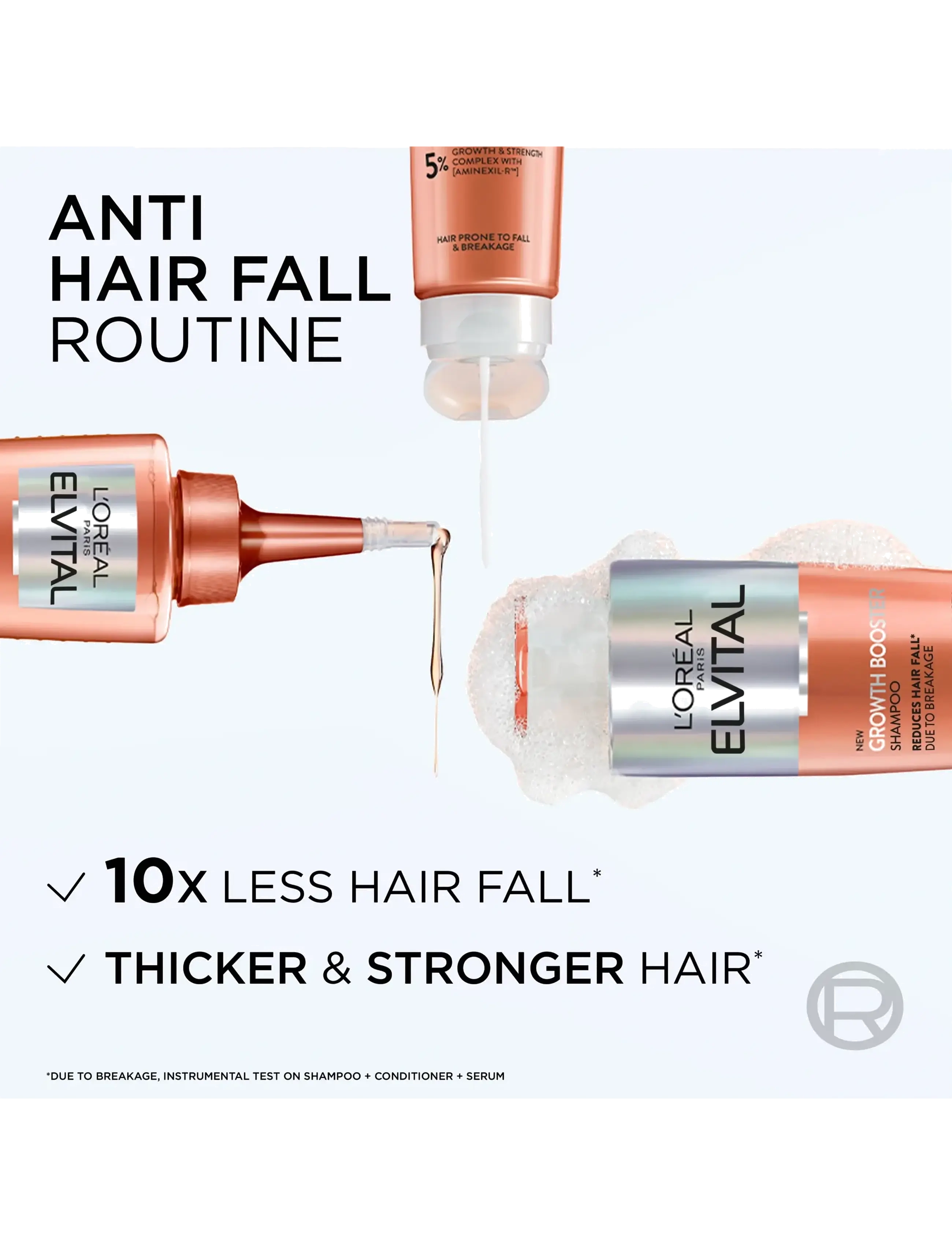 L'Oréal Paris - L'Oréal Paris Elvital Growth Booster Shampoo against hair loss 200 ml - hårpleje - clear - 3