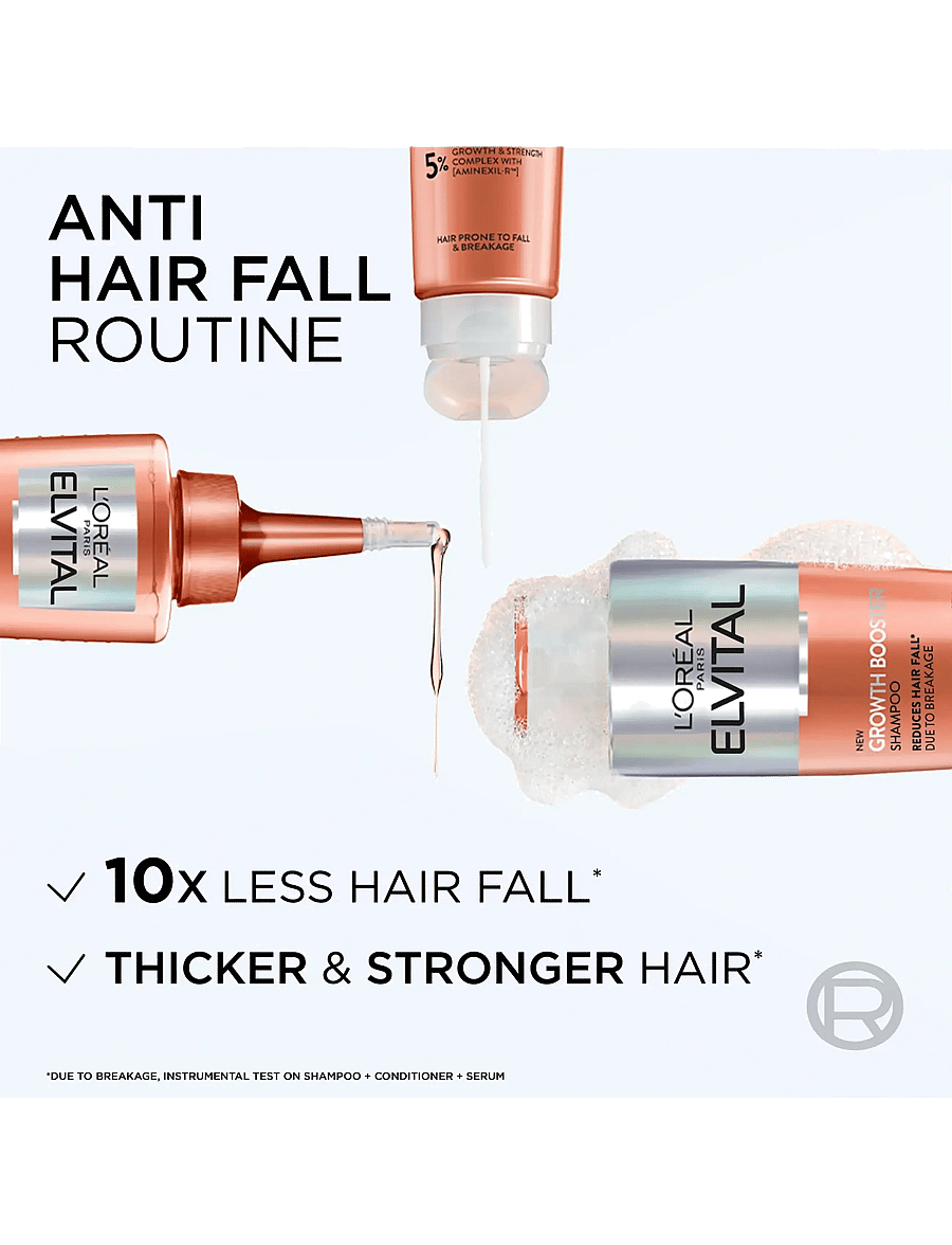 L'Oréal Paris - L'Oréal Paris Elvital Growth Booster Shampoo against hair loss 200 ml - hårpleje - clear - 3