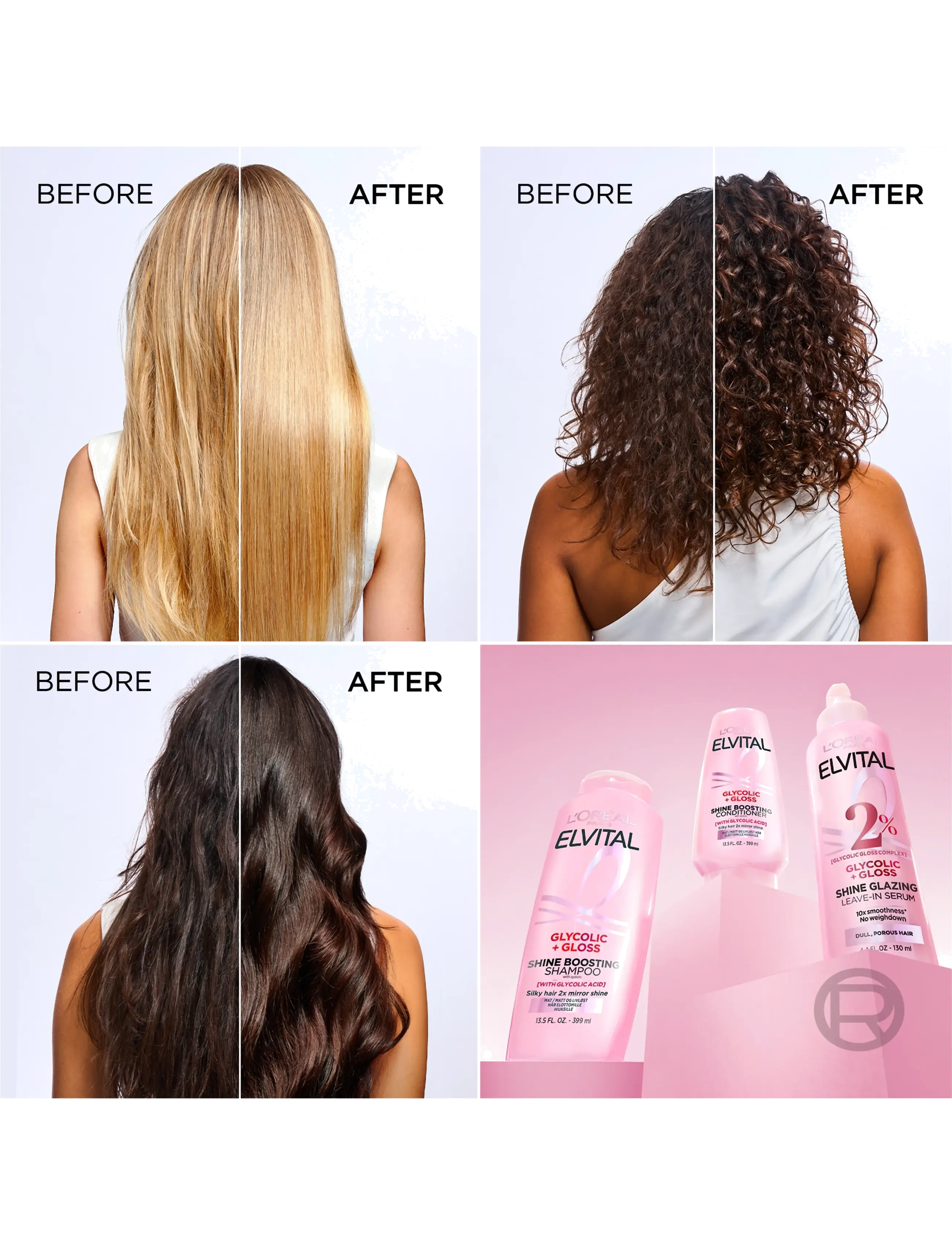 L'Oréal Paris - L'Oréal Paris Elvital Glycolic Gloss Conditioner for dull hair 200ml - balsam - clear - 3