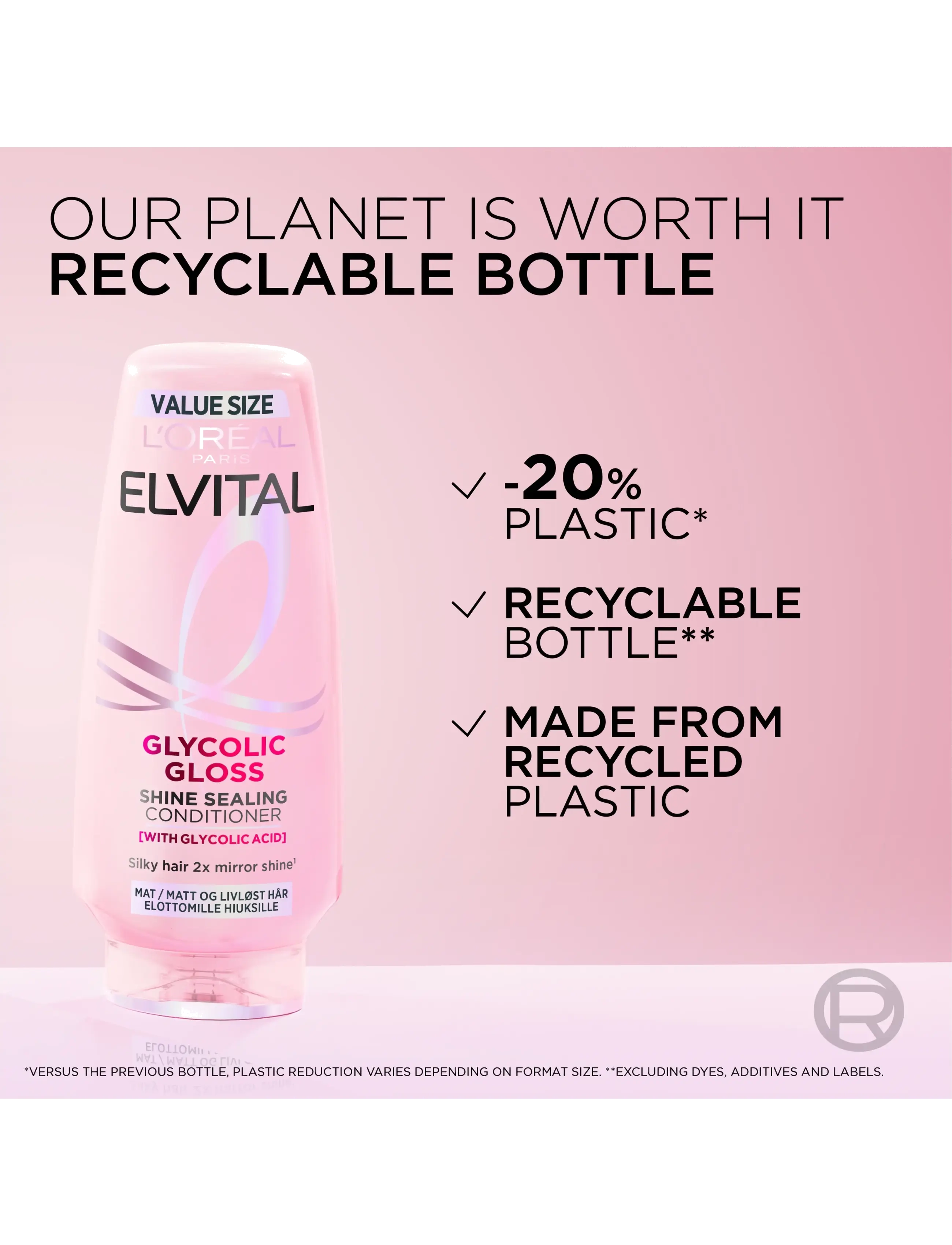 L'Oréal Paris - L'Oréal Paris Elvital Glycolic Gloss Conditioner for dull hair 400 ml - balsam - clear - 5