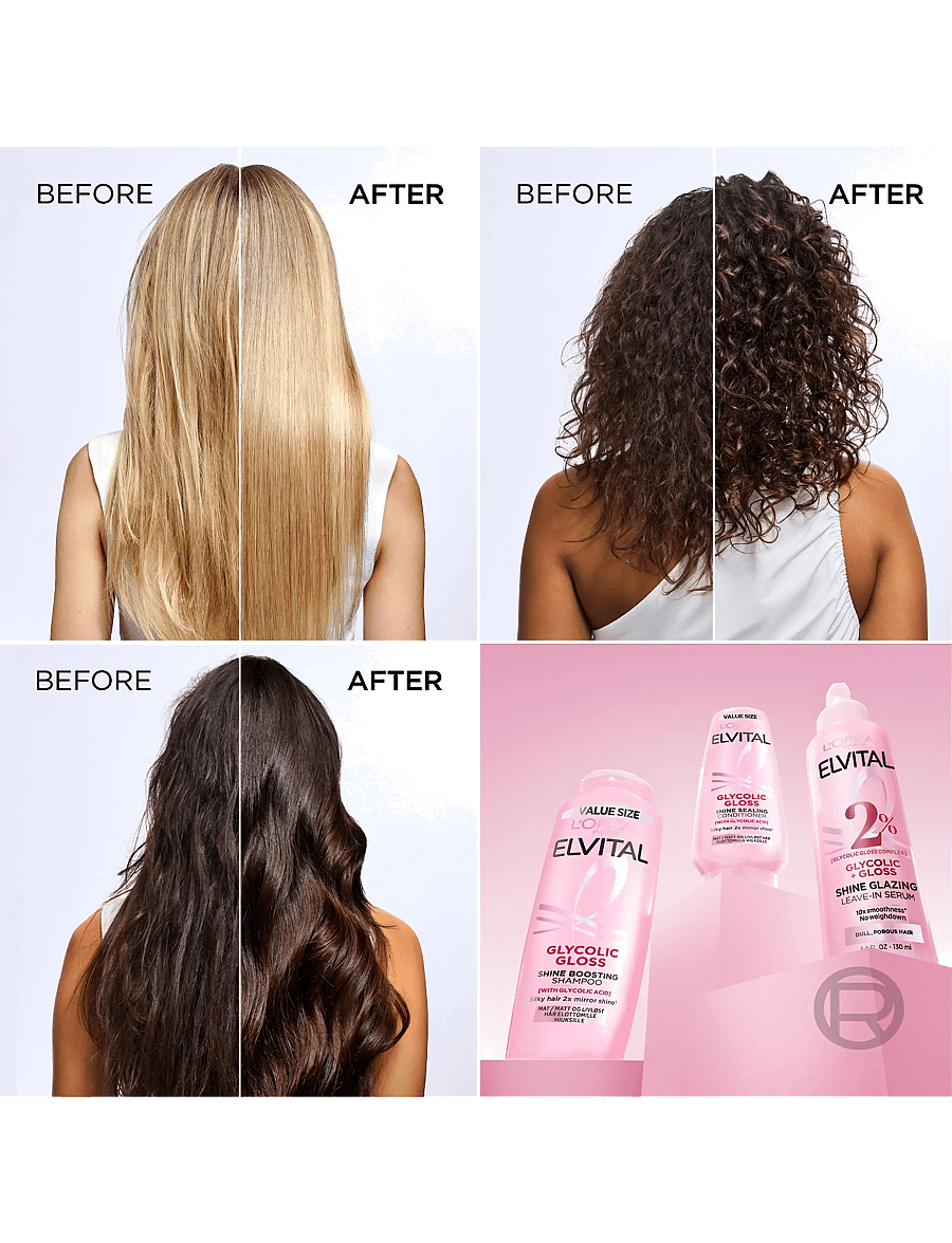 L'Oréal Paris - L'Oréal Paris Elvital Glycolic Gloss Conditioner for dull hair - palsam - clear - 2