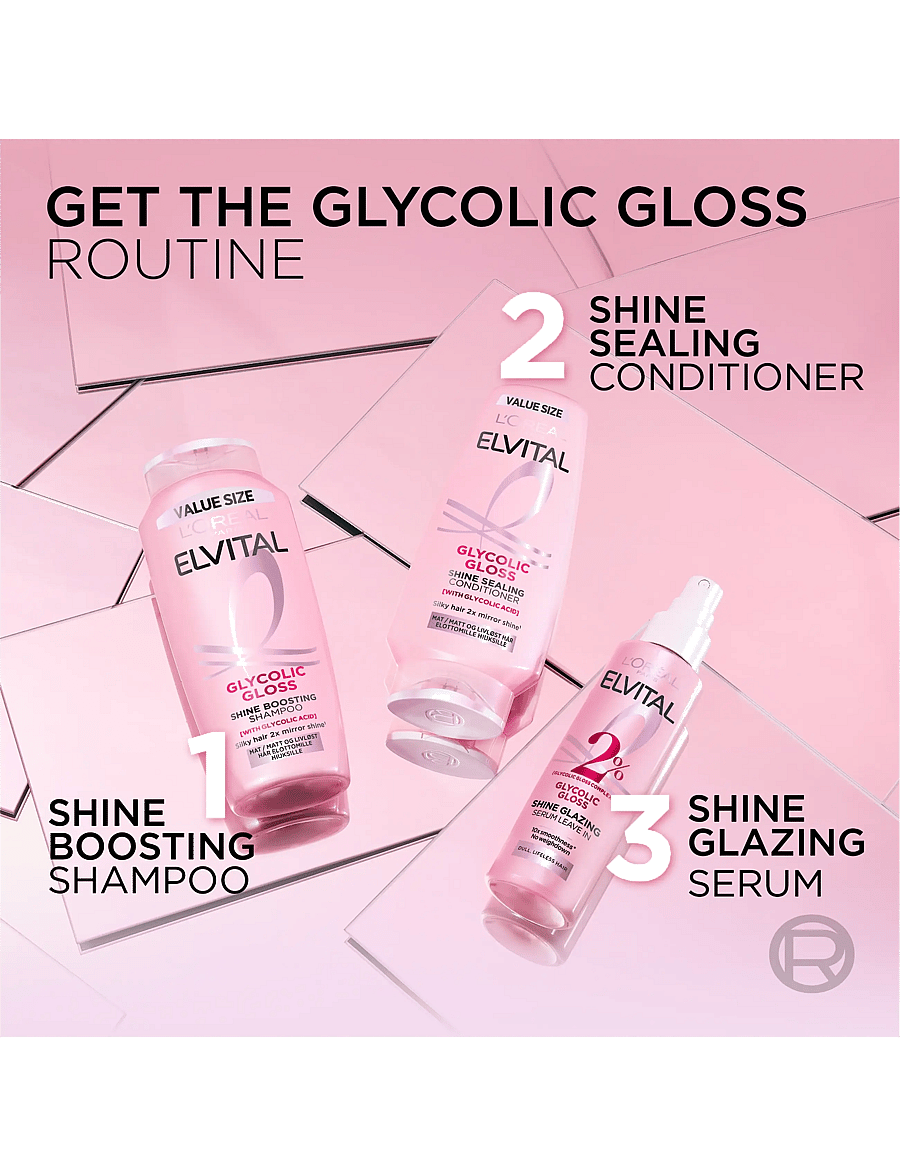 L'Oréal Paris - L'Oréal Paris Elvital Glycolic Gloss Conditioner for dull hair - palsam - clear - 3