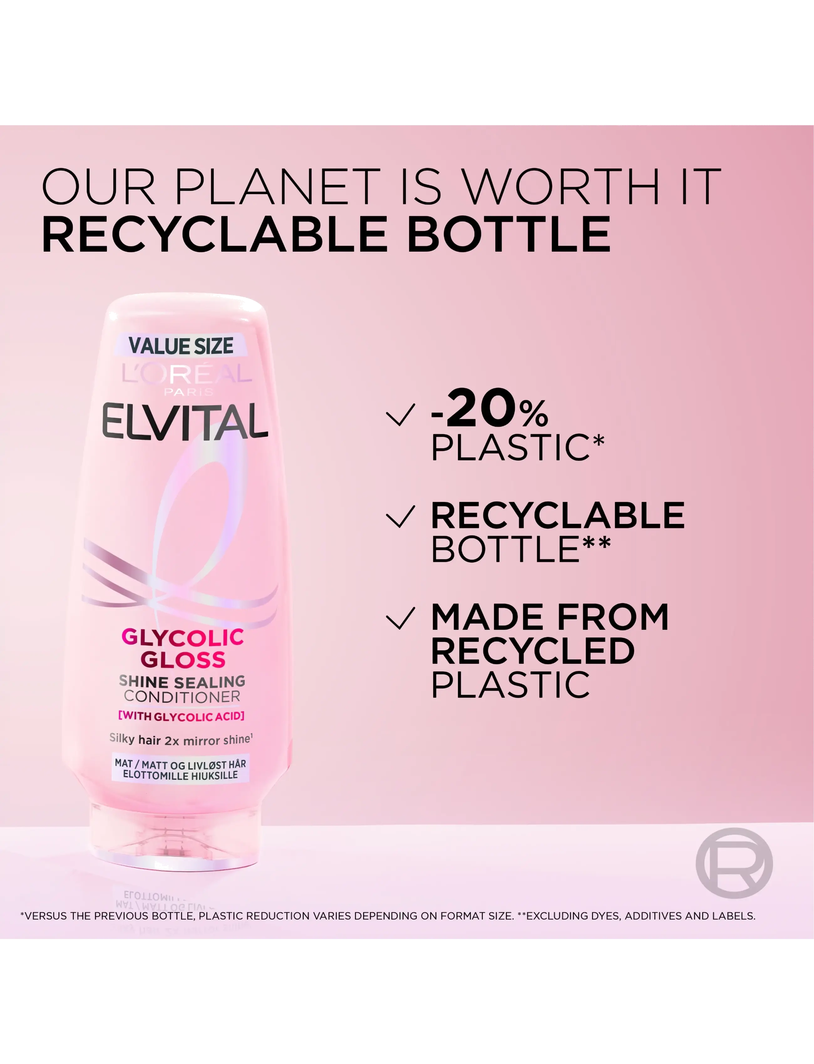 L'Oréal Paris - L'Oréal Paris Elvital Glycolic Gloss Conditioner for dull hair 300ml - balsam - clear - 4