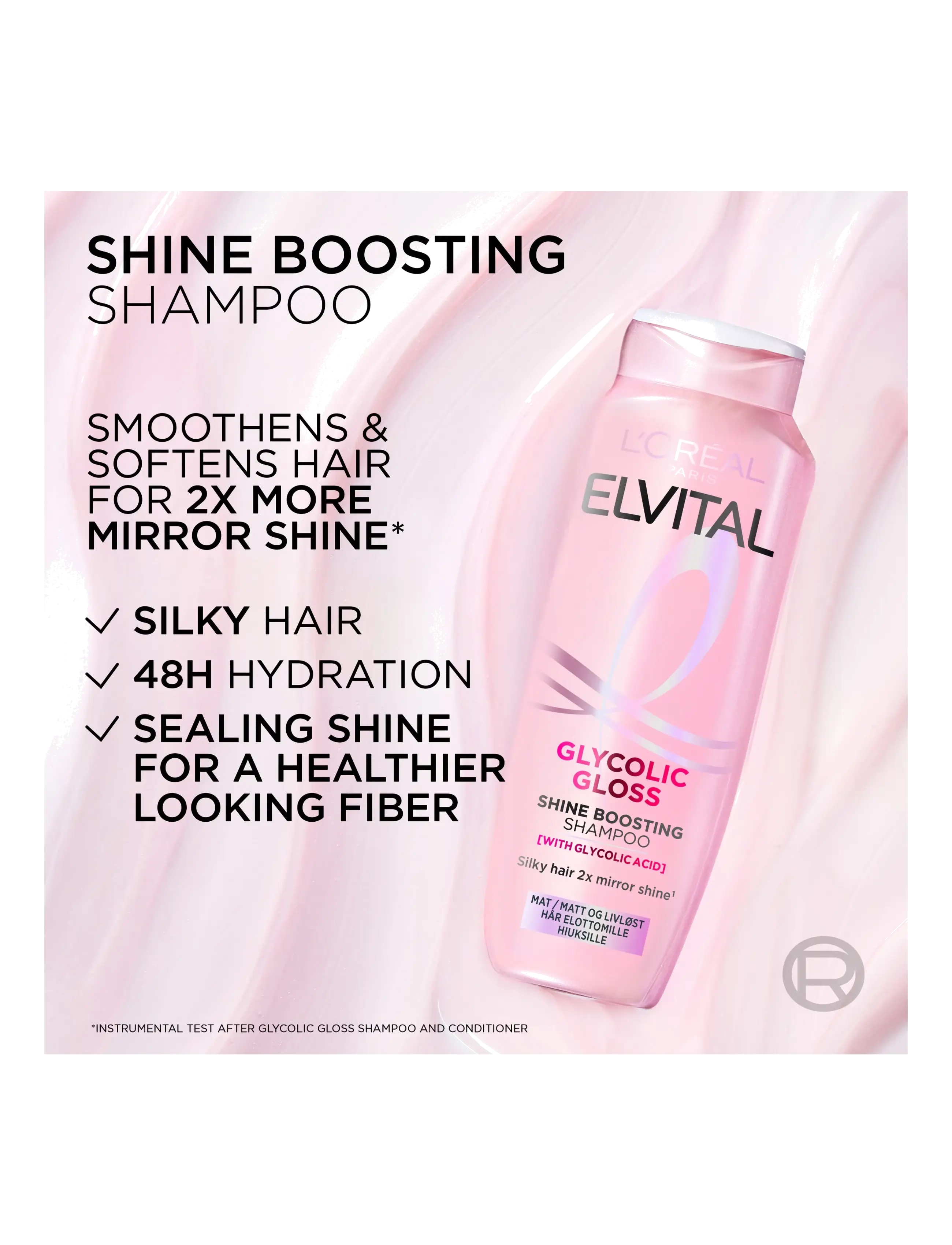 L'Oréal Paris - L'Oréal Paris Glycolic Gloss Shampoo for dull hair 250ml - shampoo - clear - 1