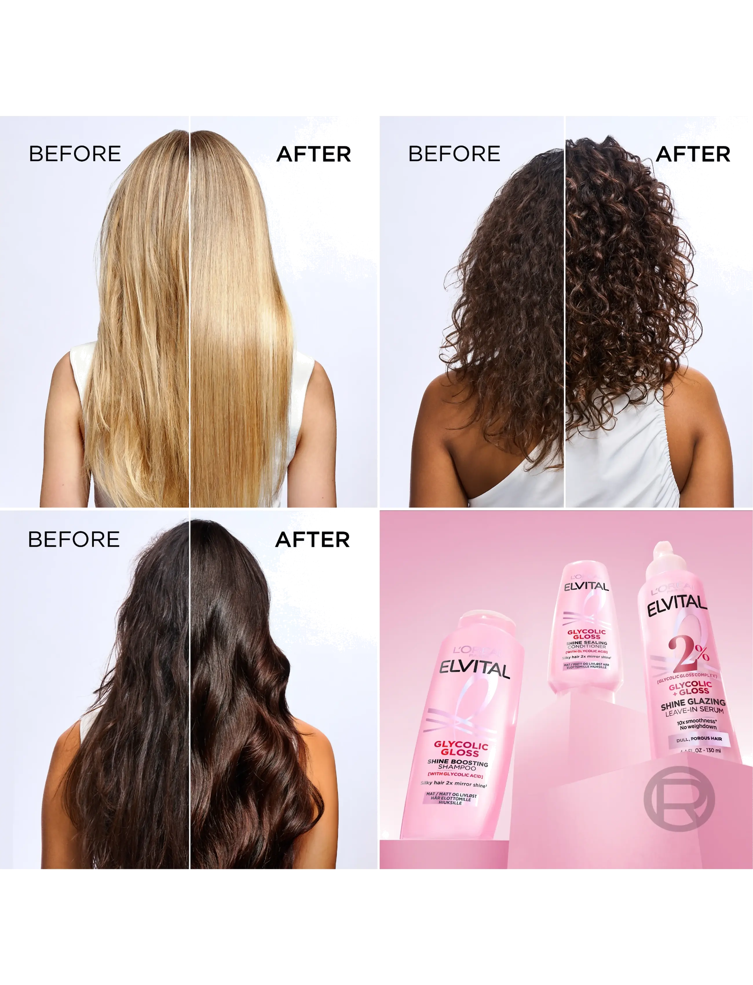 L'Oréal Paris - L'Oréal Paris Glycolic Gloss Shampoo for dull hair 250ml - shampoo - clear - 3