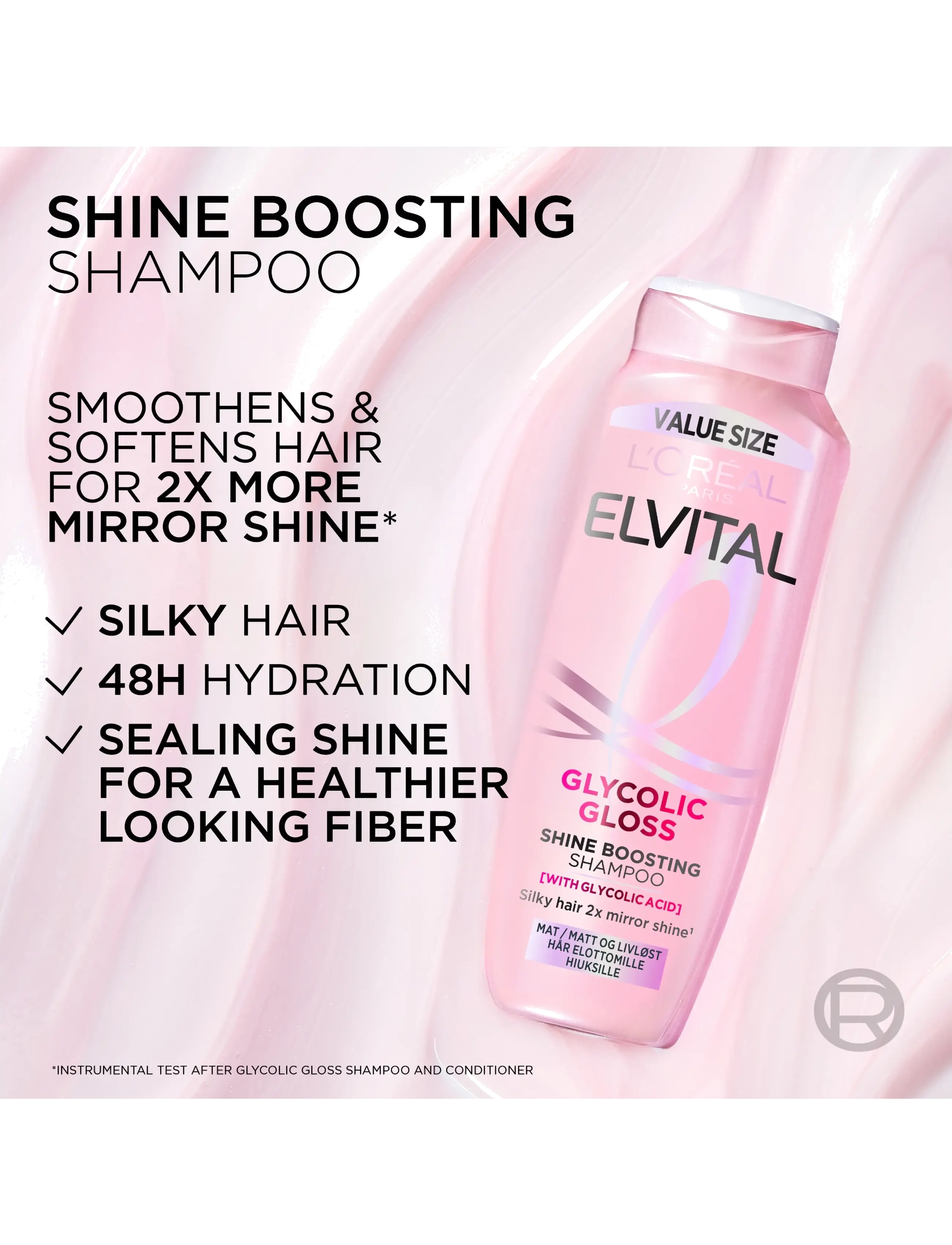 L'Oréal Paris - L'Oréal Paris Elvital Glycolic Gloss Shampoo for dull hair 400ml - shampoo - clear - 1