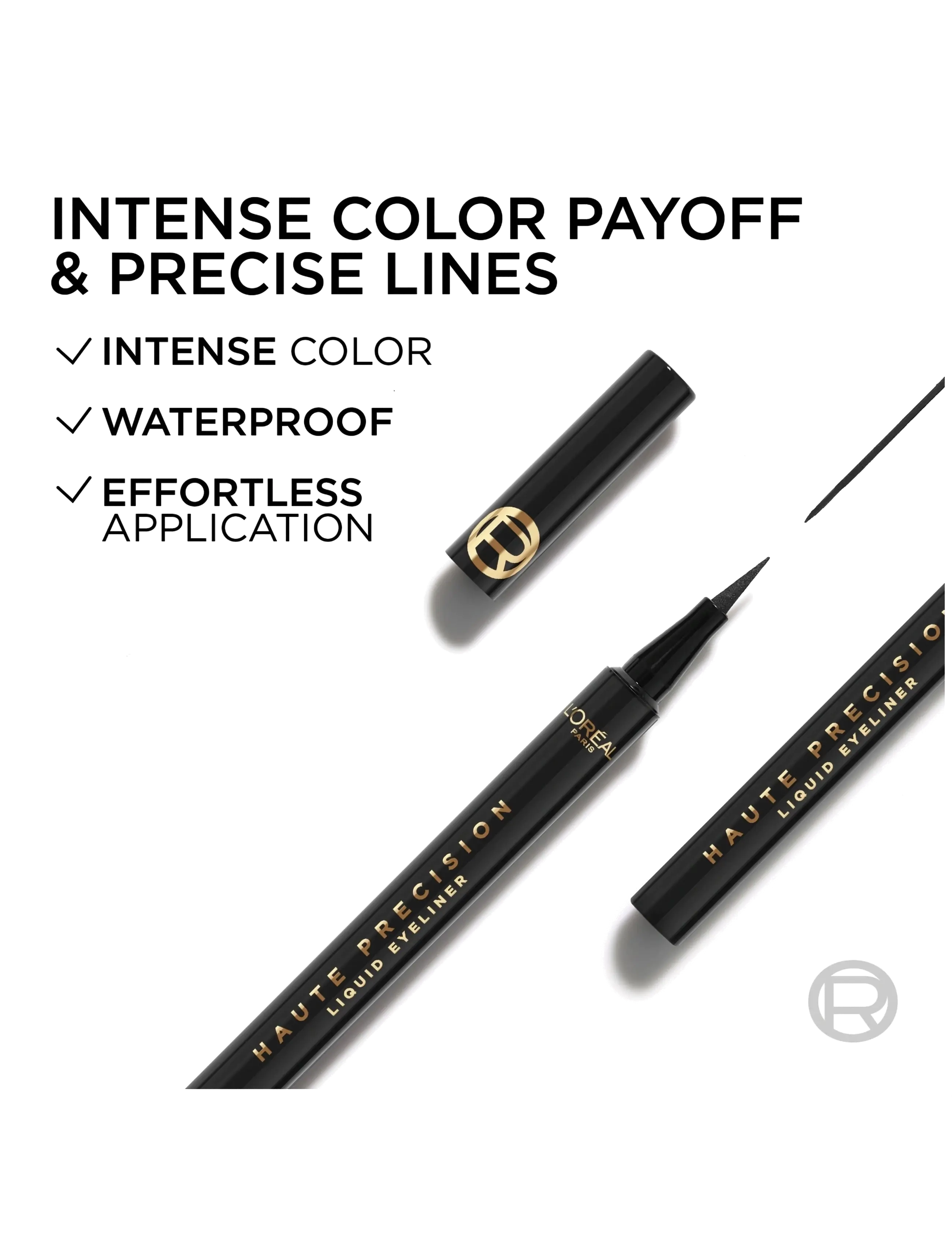 L'Oréal Paris - L'Oréal Paris Haute Precision Liquid Eyeliner - festtøj til outletpriser - 010 noir silk - 3