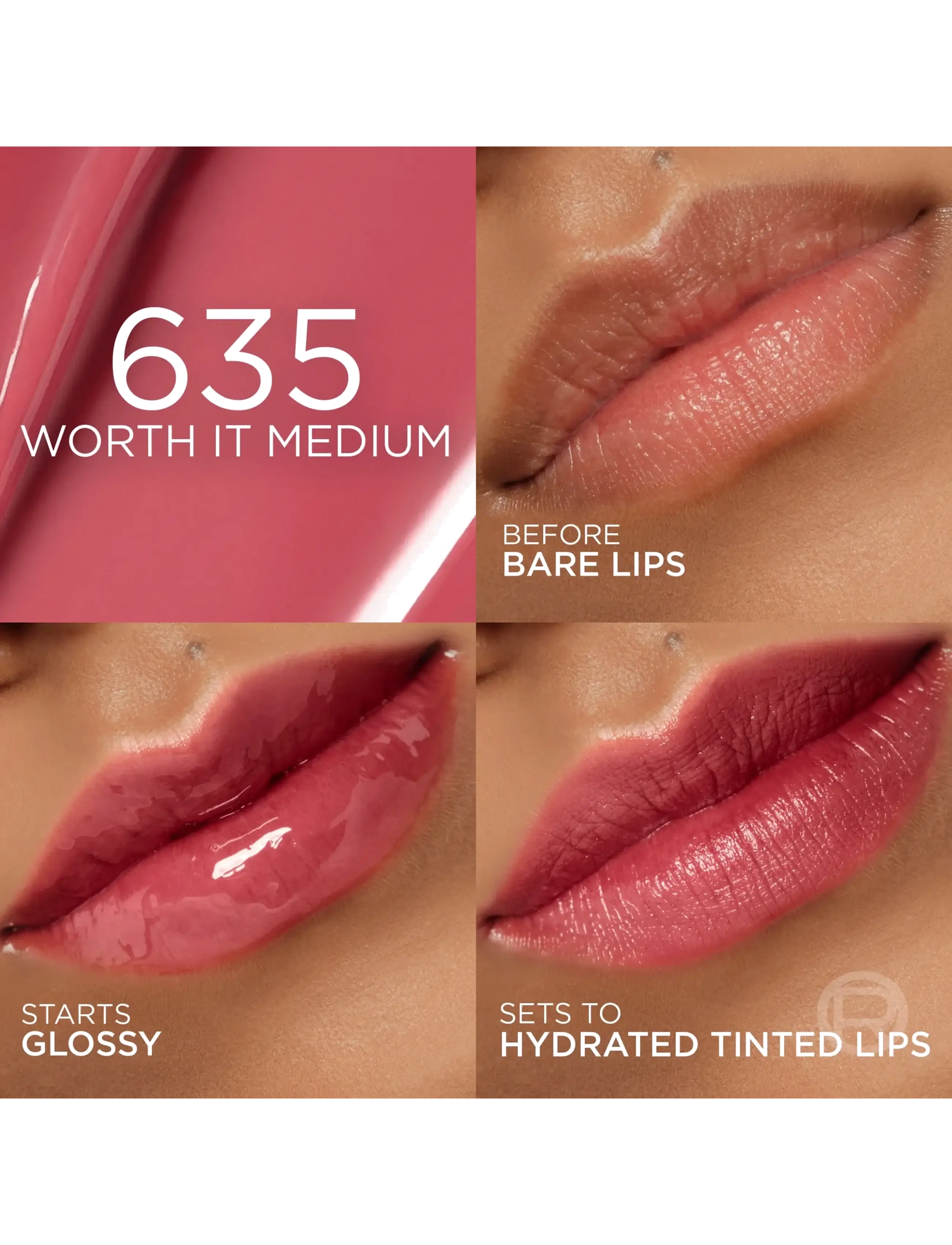 L'Oréal Paris - L'Oréal Paris Hyaluron Tint Lip Stain Serum Worth it Medium 5 ml - lip stain - worth it medium - 5