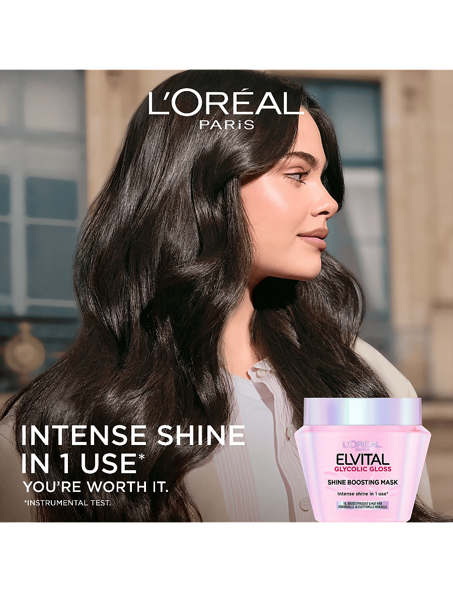 L'Oréal Paris - L'Oréal Paris Elvital Glycolic Gloss Shine Boosting Mask, Shine-Enhancing Hair Treatment 310ml - juuksemaskid - clear - 4