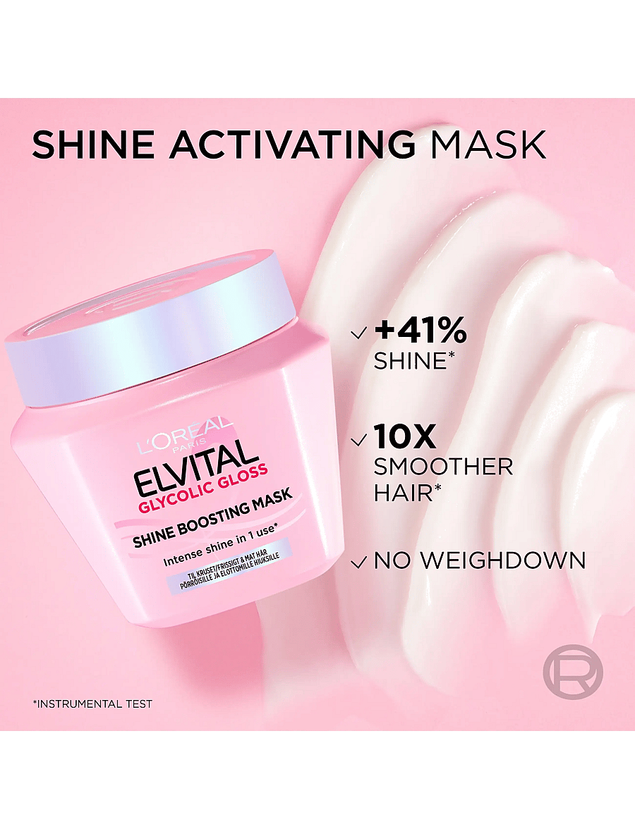 L'Oréal Paris - L'Oréal Paris Elvital Glycolic Gloss Shine Boosting Mask, Shine-Enhancing Hair Treatment 310ml - juuksemaskid - clear - 5